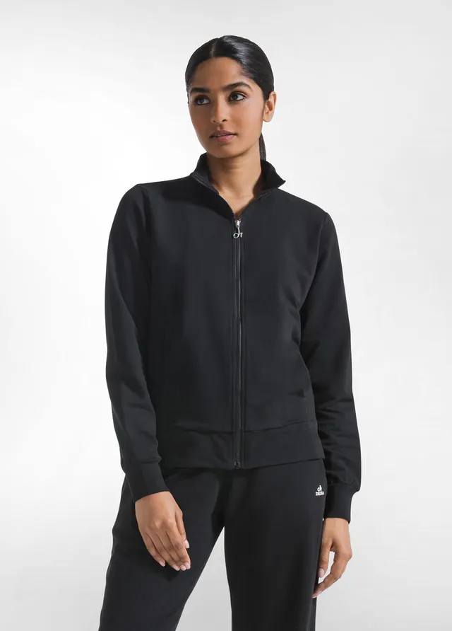 deha-d42240-felpa-leggera-core-con-zip-nero image 1