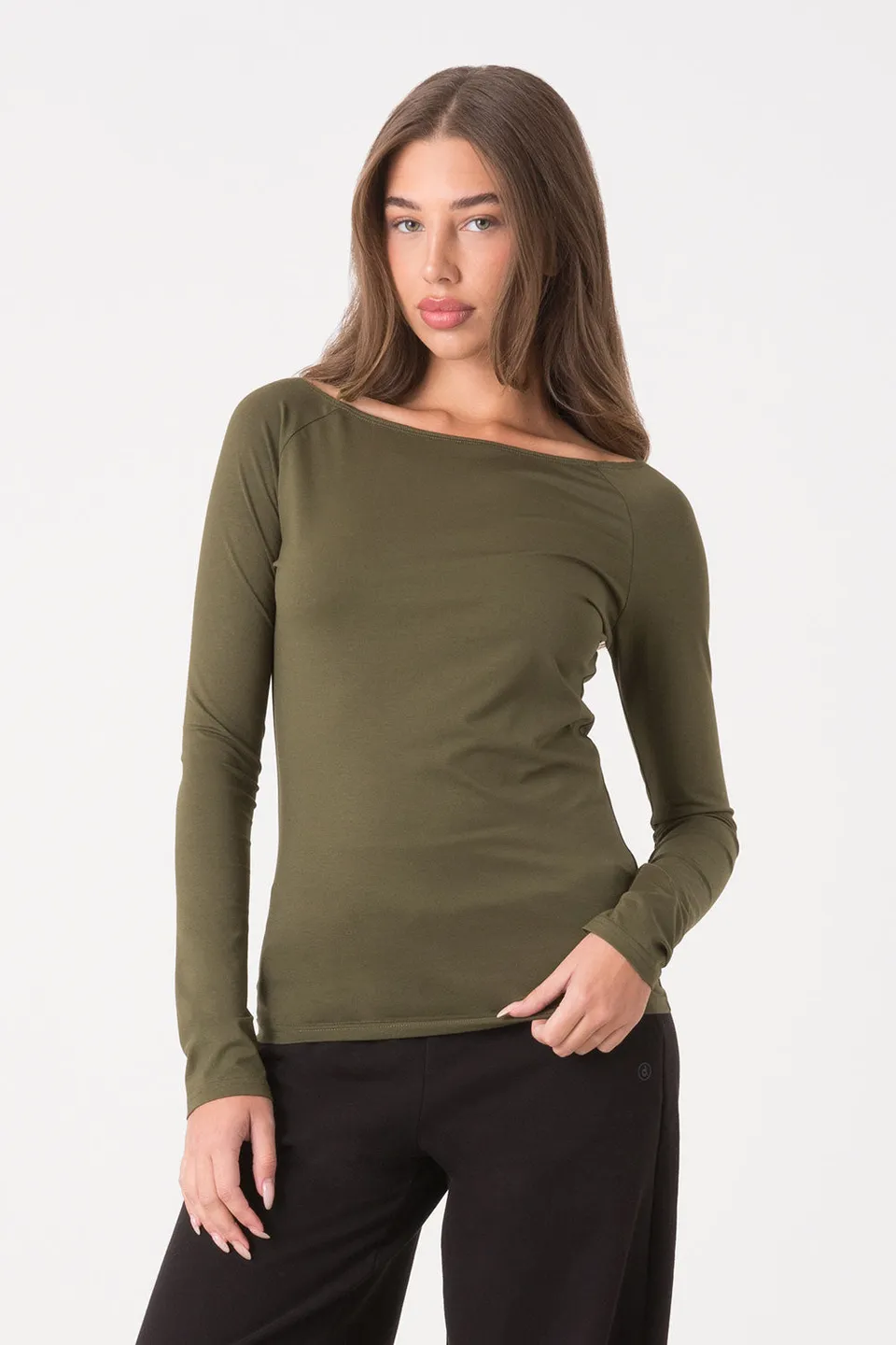 dimensione-danza-t-shirt-manica-lunga-cotone-modal-collo-a-barca image 1