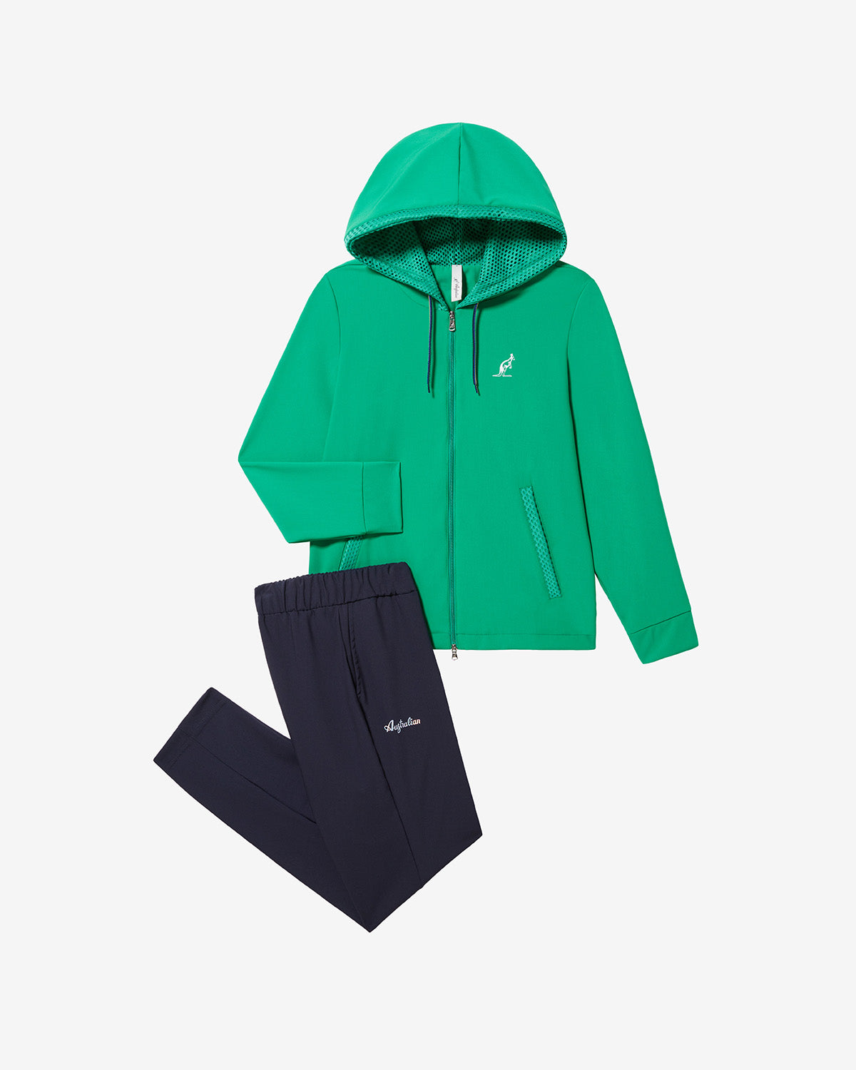 australian-shade-grid-tracksuit-tuta-sportiva-con-cappuccio-verde image 8
