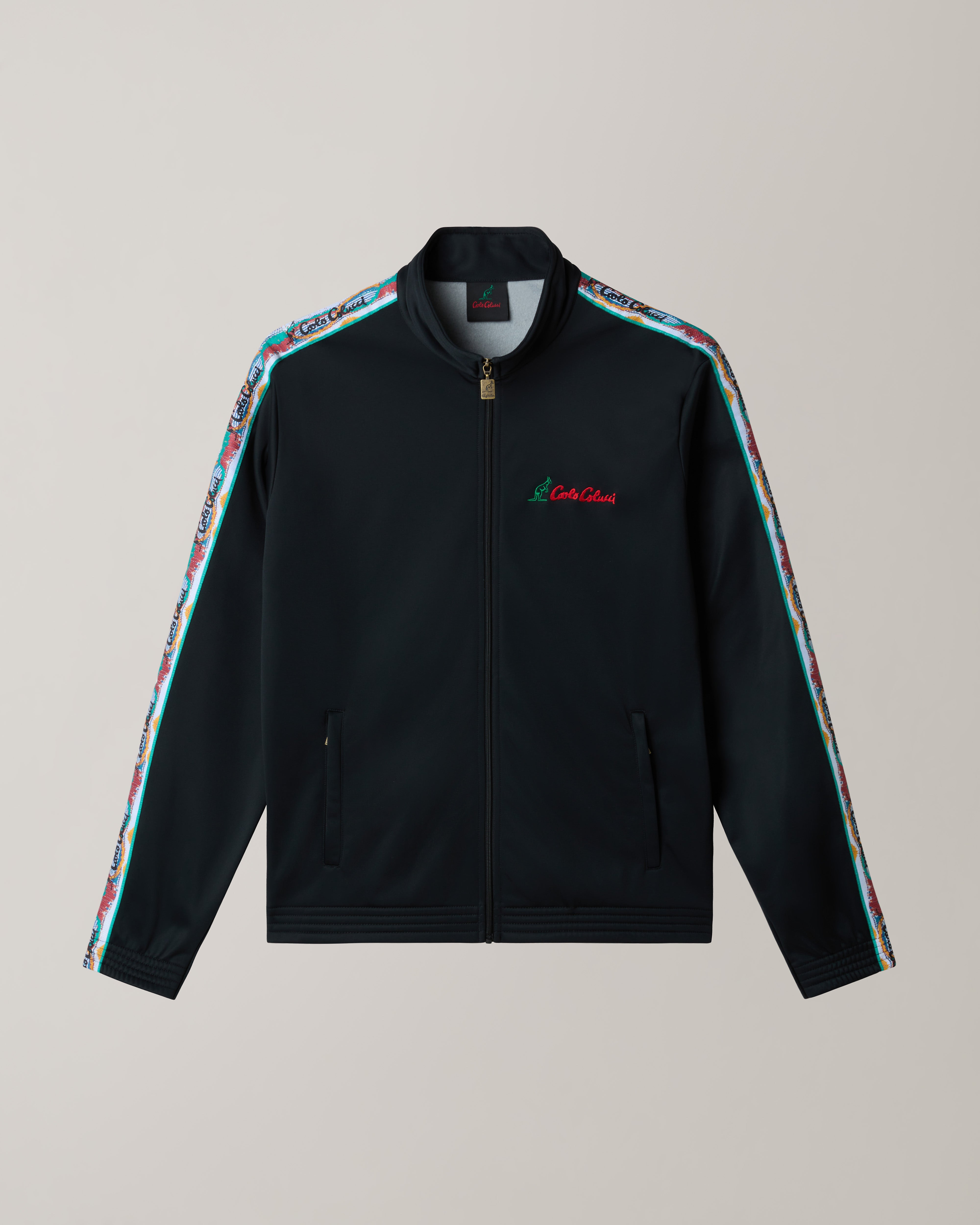 australian-color-tape-track-jacket-giacca-in-acetato-nero image 6
