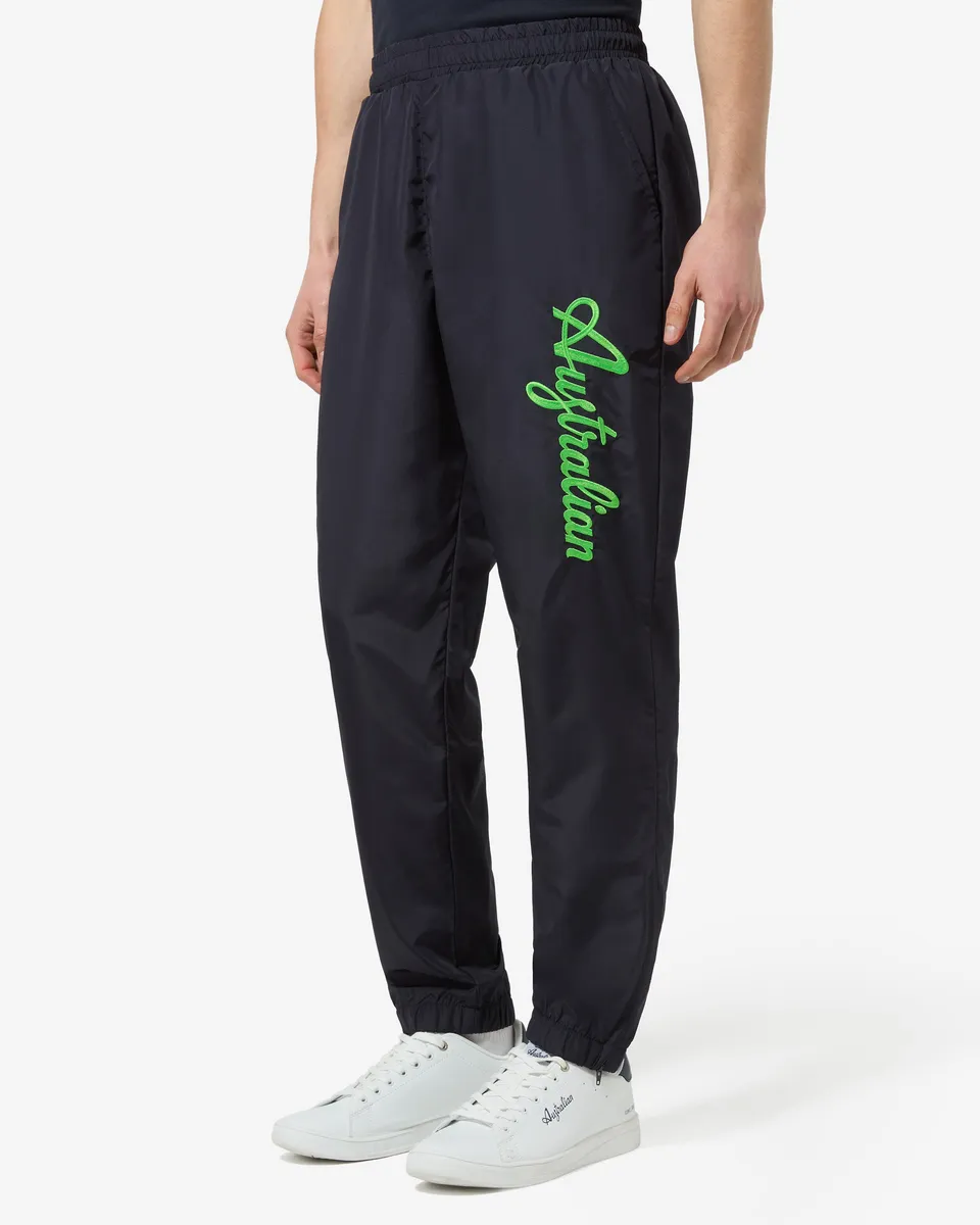 australian-logo-smash-track-pant-pantalone-tuta-blu-navy-verde-kawasaki image 1