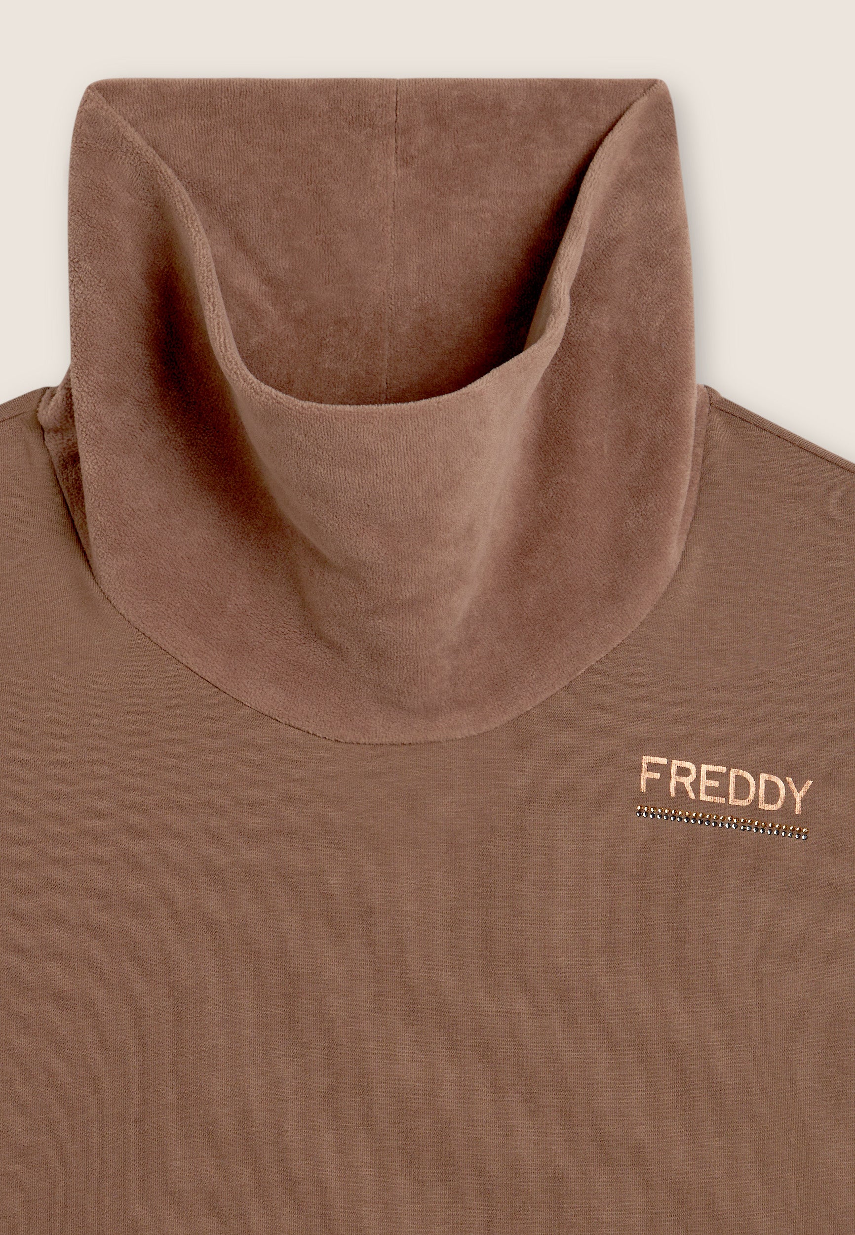 freddy-felpa-donna-collo-alto-in-velluto-con-fondo-in-velluto image 7