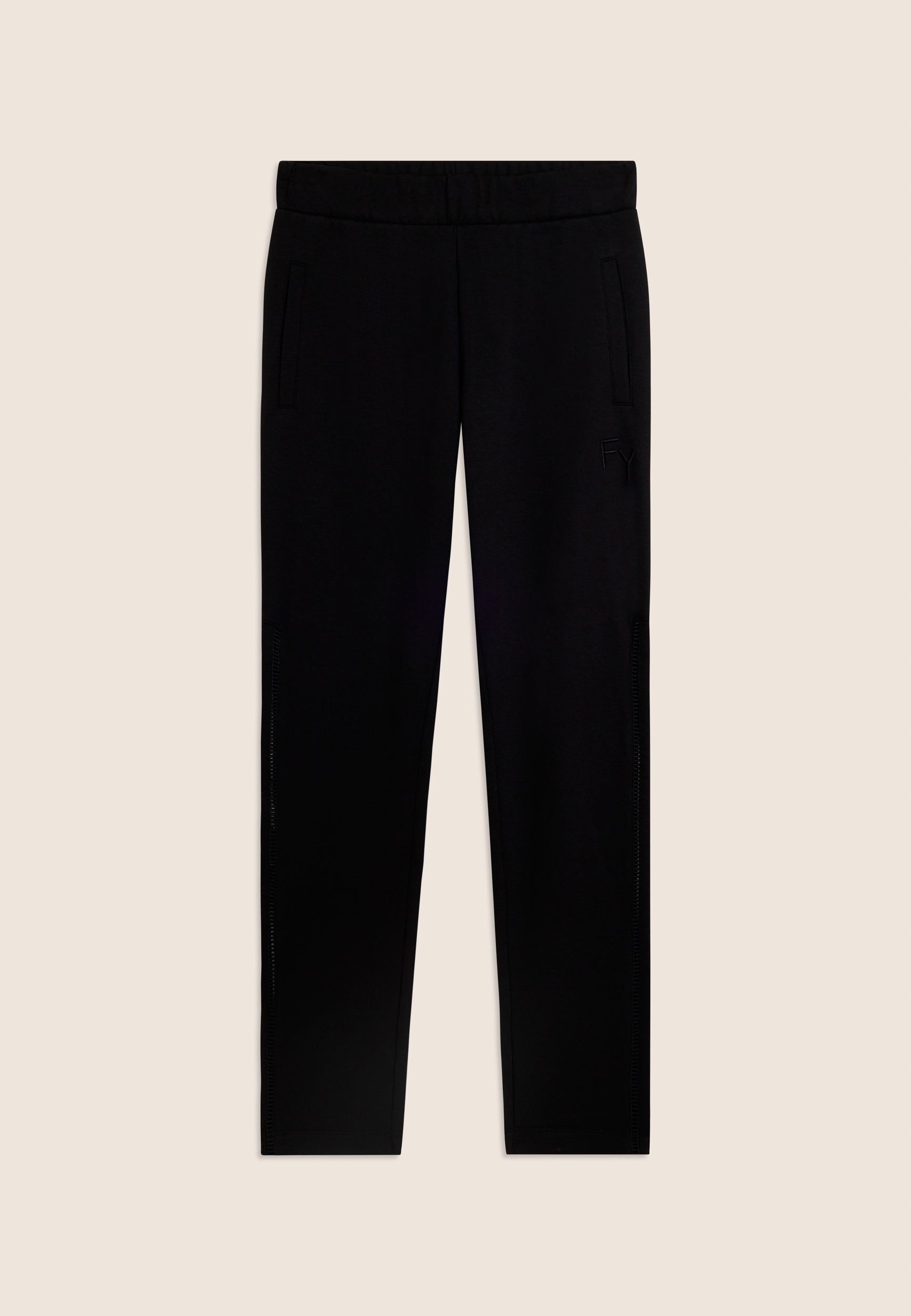 freddy-pantaloni-sportivi-uomo-gamba-dritta-in-french-terry-con-ricamo-traforato image 5