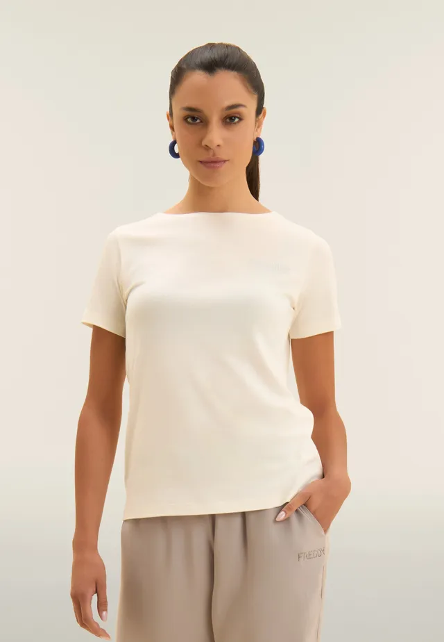 freddy-t-shirt-donna-manica-corta-regular-con-taschino-strass image 1