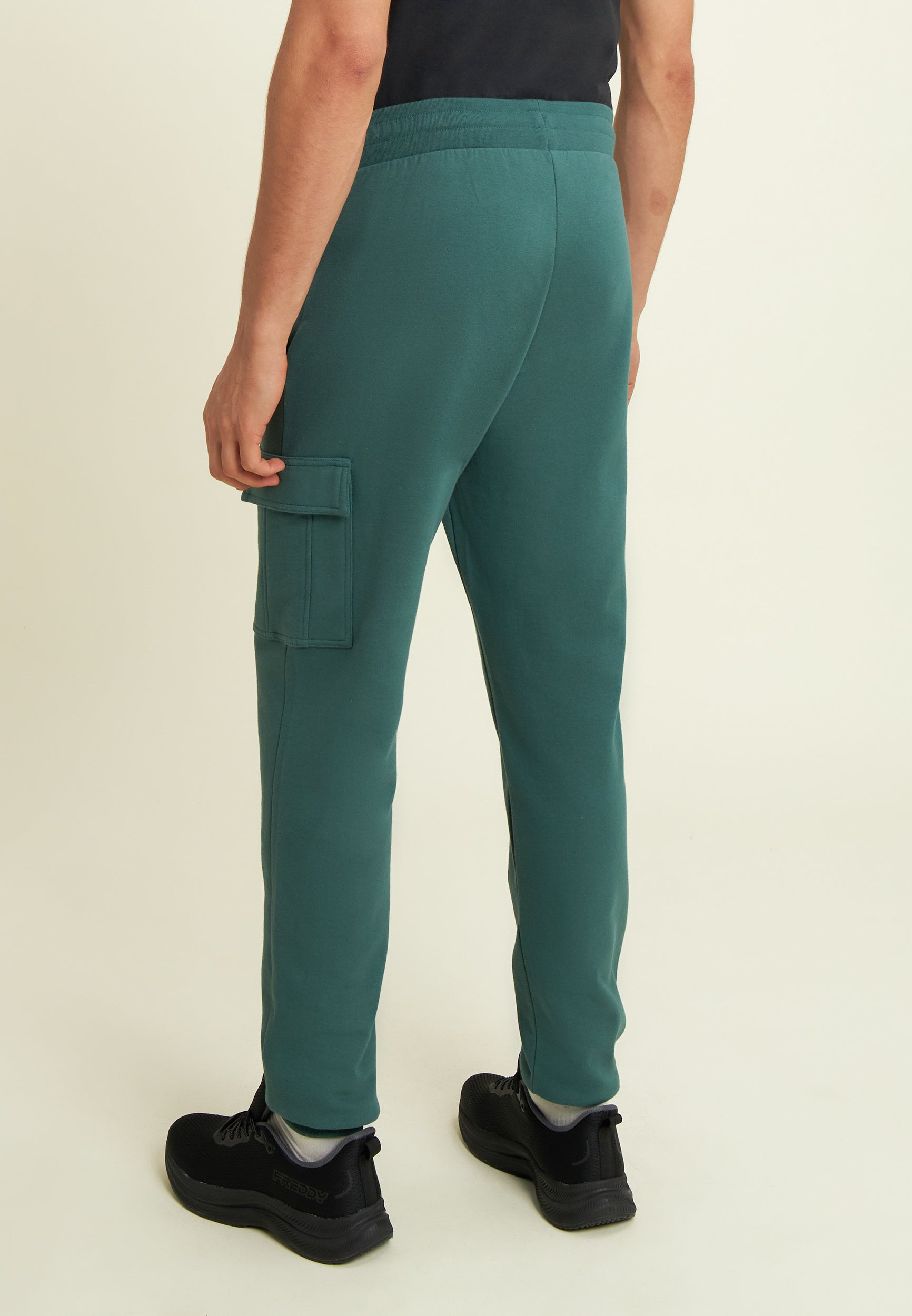 freddy-pantaloni-cargo-felpa-cotone-con-tasca-applicata image 3