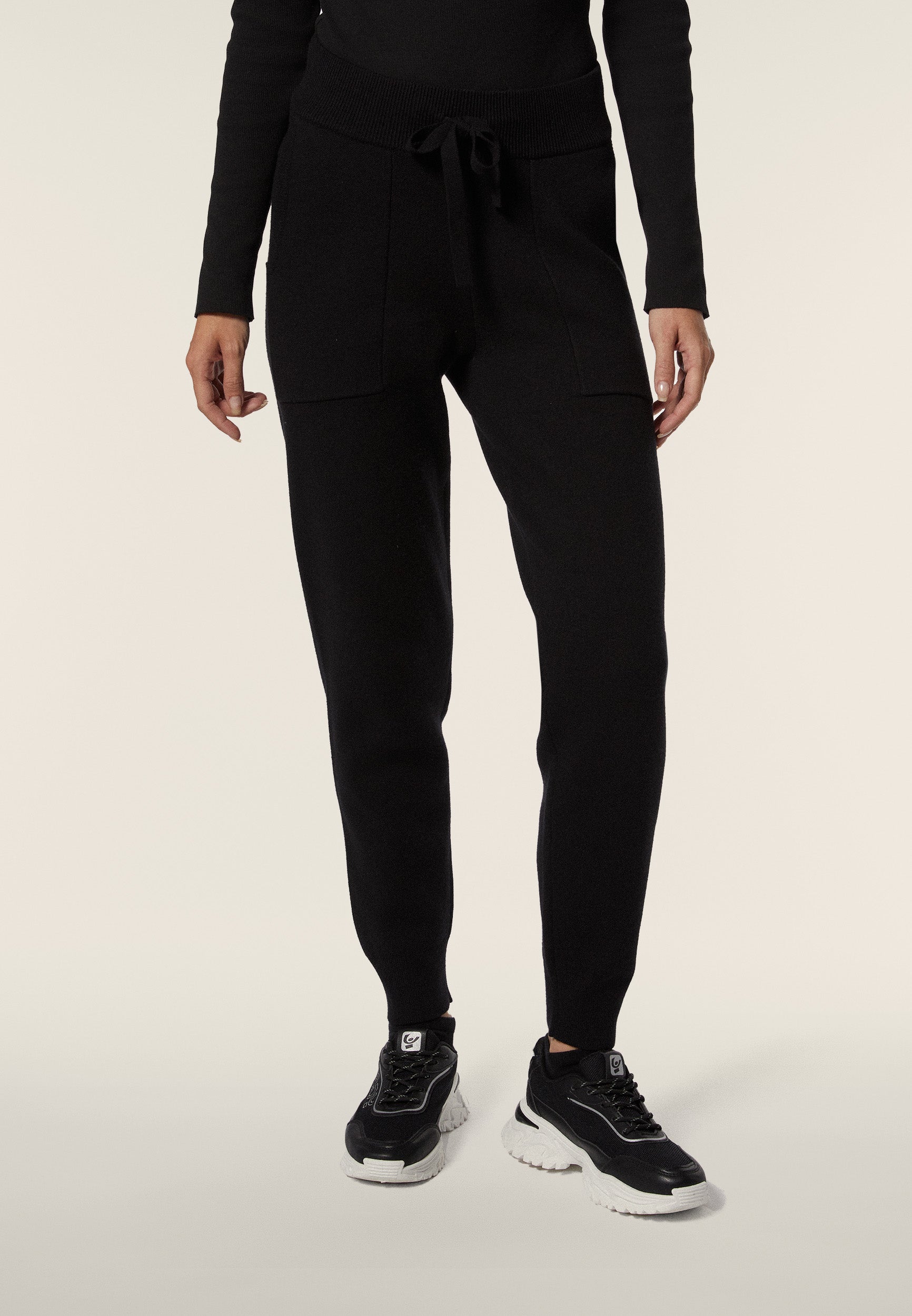 freddy-pantalone-tricot-rasata-con-polsini-e-vita-a-coste image 1