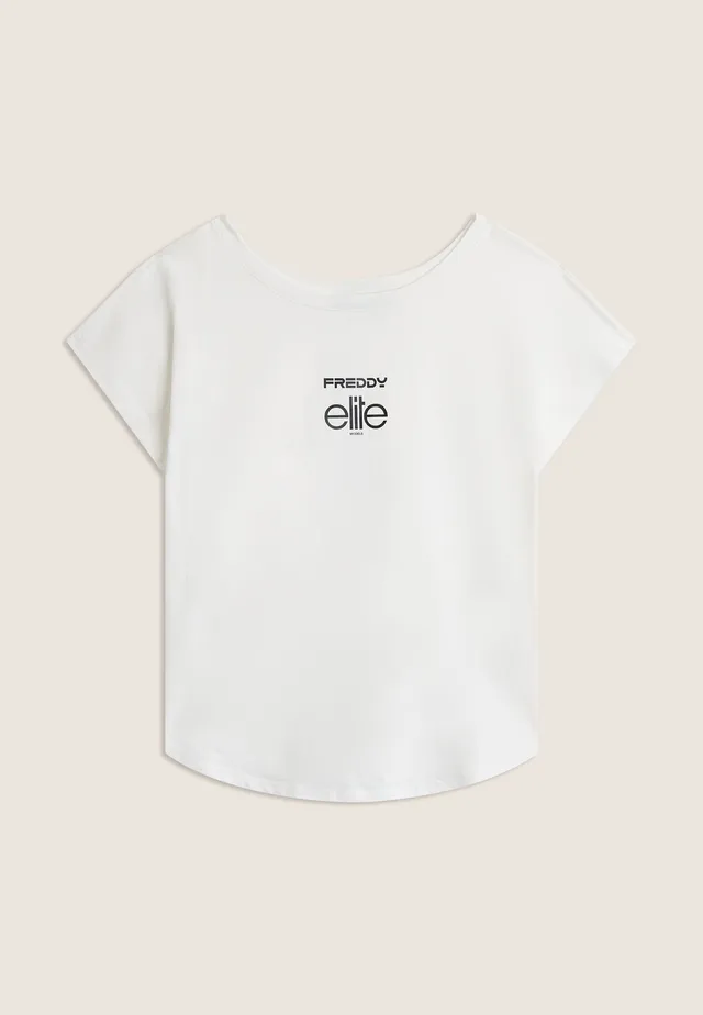 freddy-x-elite-t-shirt-bi-fronte-donna-in-jersey-di-cotone-elasticizzato image 1