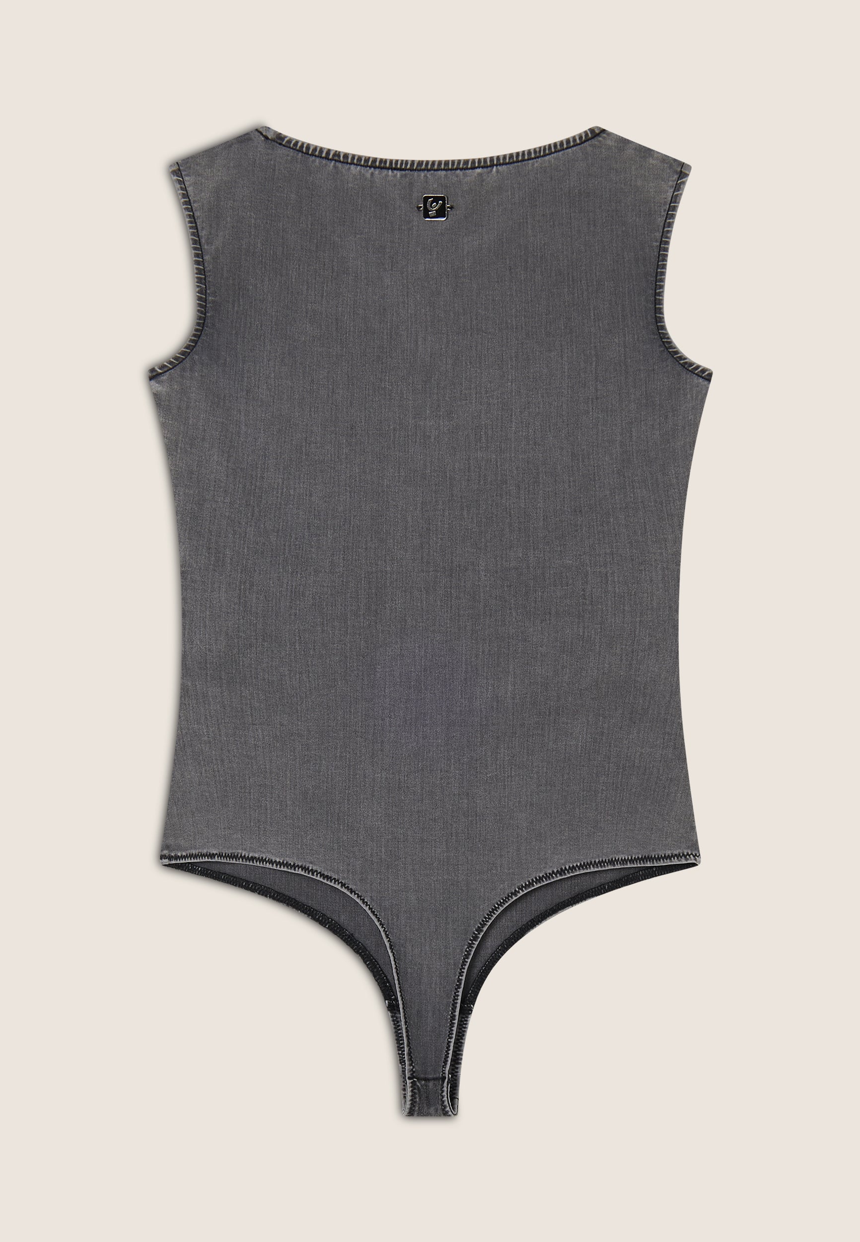 freddy-body-senza-maniche-in-jersey-tencel-effetto-denim image 7
