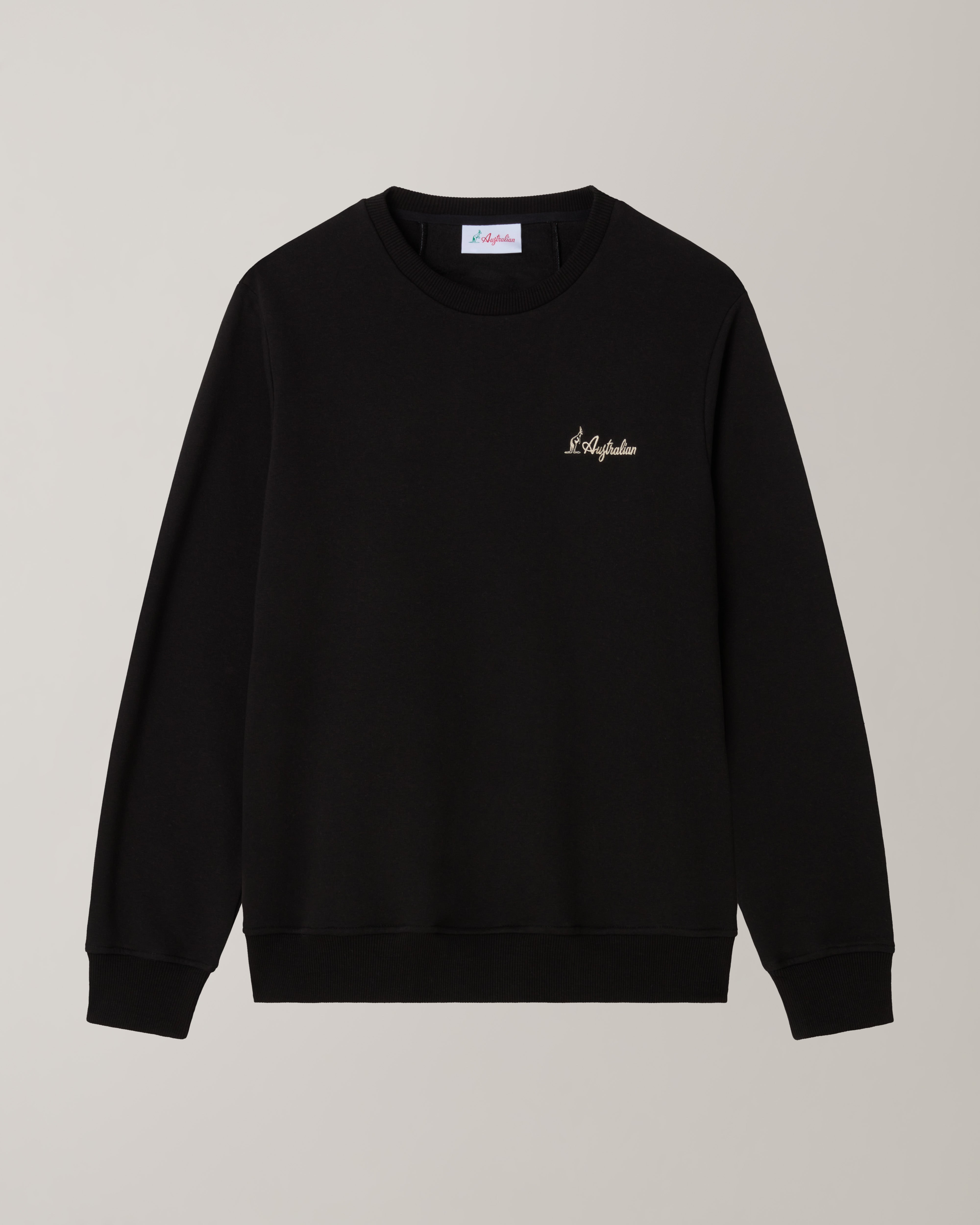 australian-iconissima-crewneck-felpa-girocollo-invernale-nera image 6