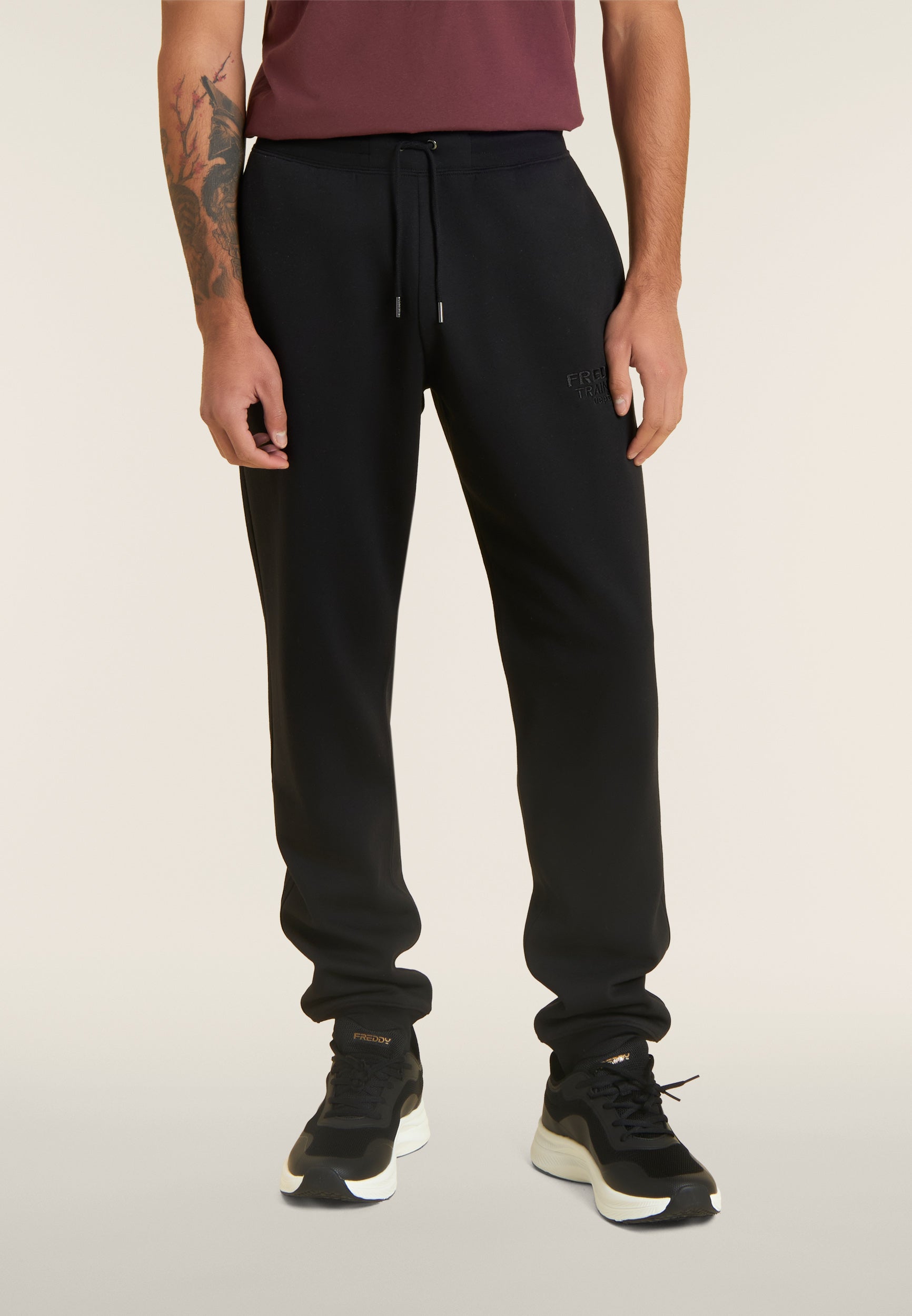 freddy-pantaloni-sportivi-uomo-regular-fit-con-polsino-in-felpa-garzata image 1