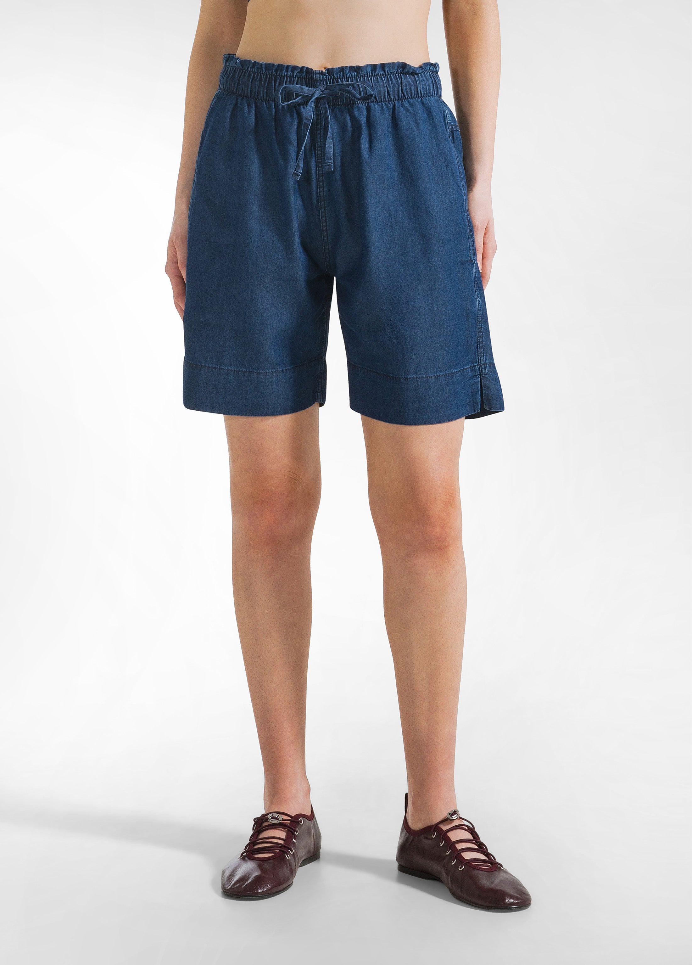 deha-shorts-in-denim-lyocell-blu-d42575 image 3