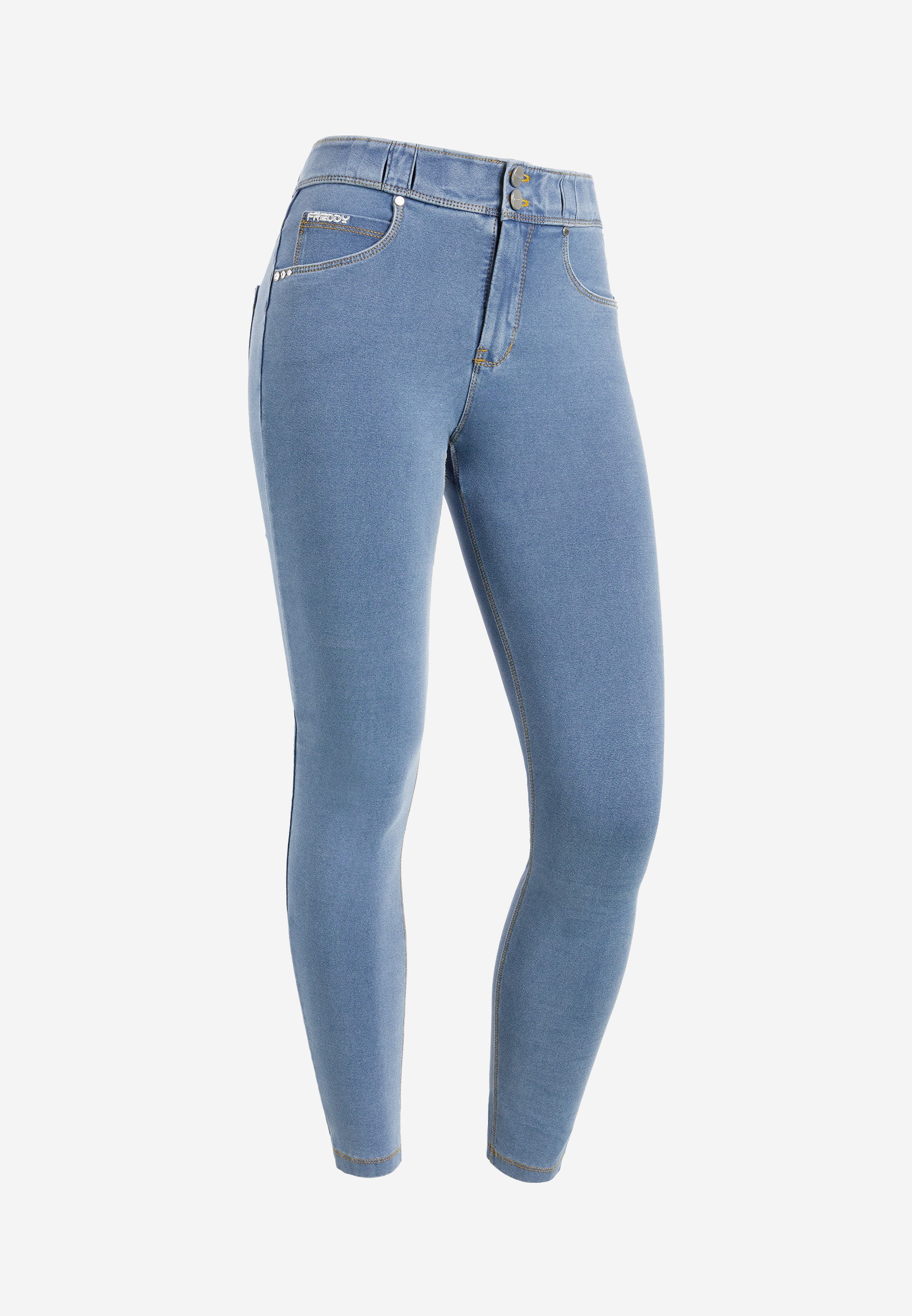 freddy-n-o-w-pantaloni-skinny-vita-media-in-jersey-denim image 6