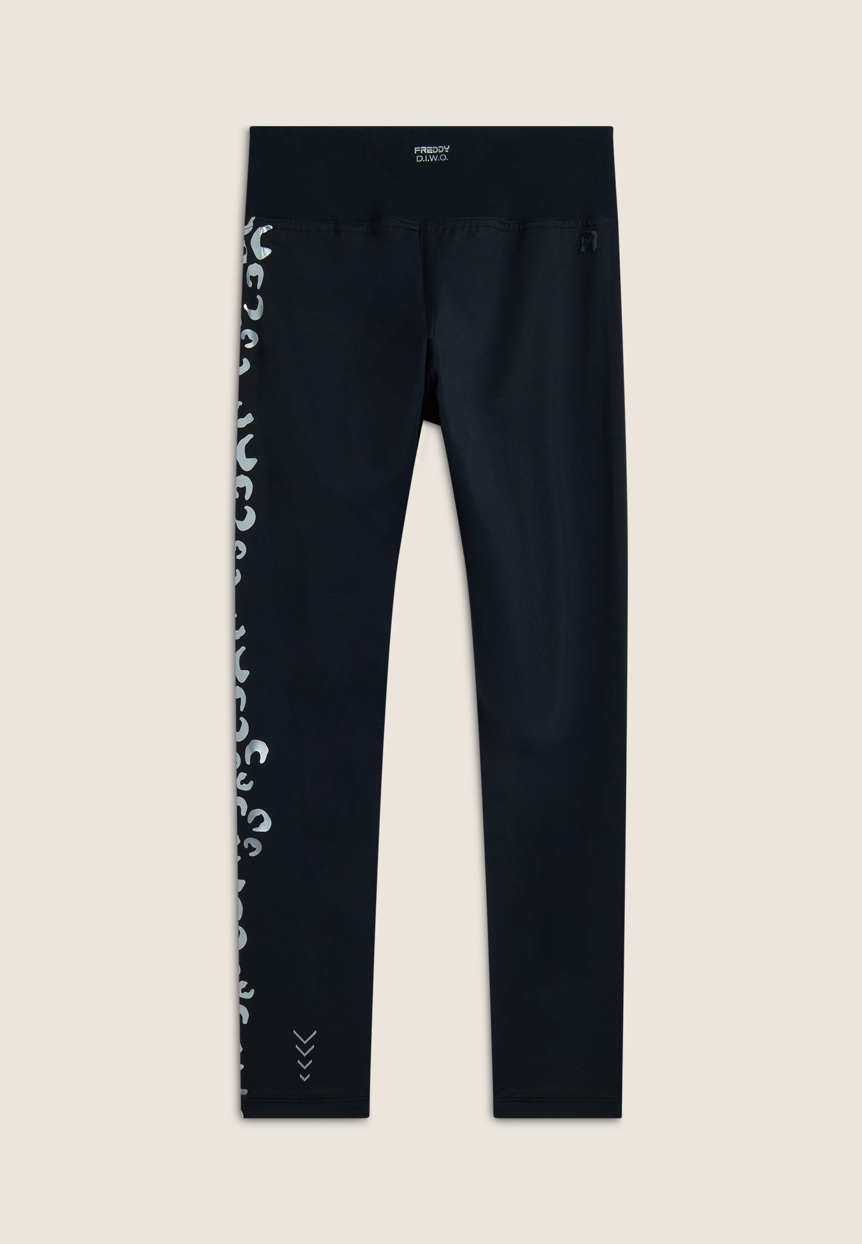 freddy-leggings-7-8-superfit-vita-alta-contrasto-stampa-argento image 2