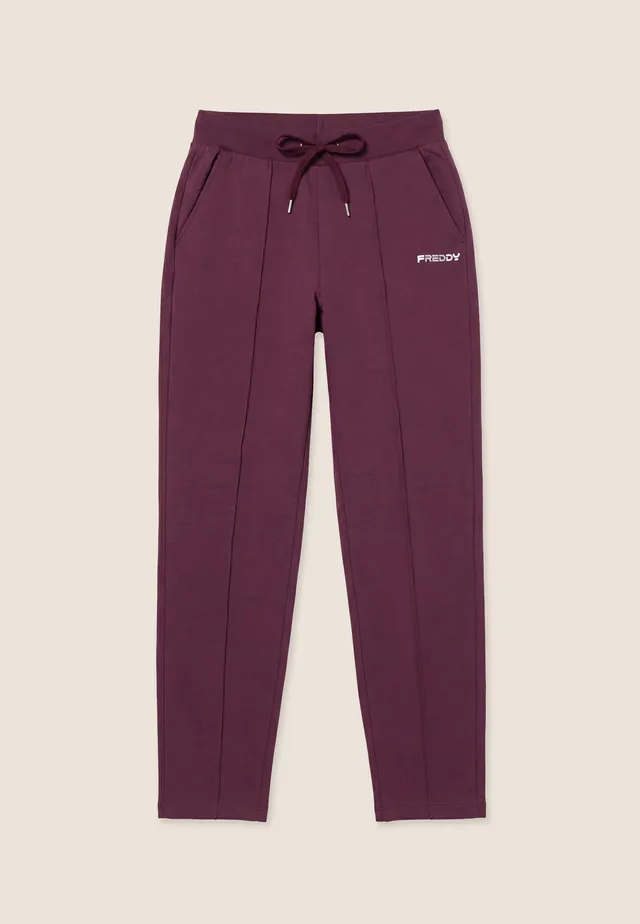 freddy-pantaloni-sportivi-regular-con-cucitura-centrale-felpa-stretch image 1