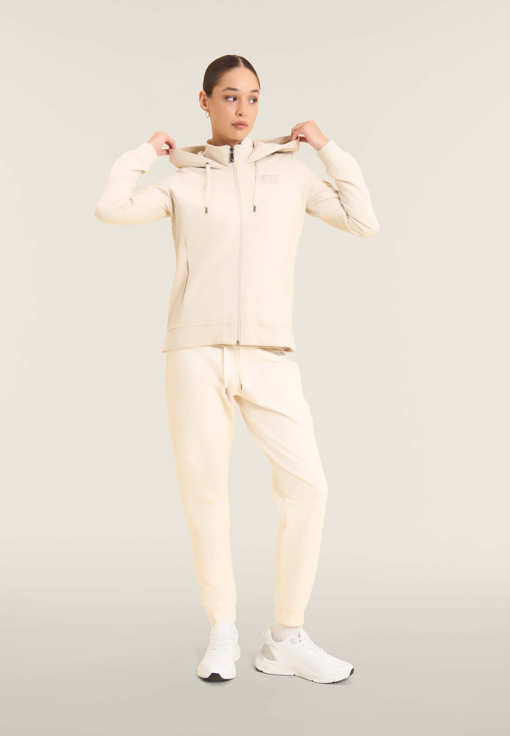 freddy-felpa-full-zip-con-cappuccio-collo-alto-e-inserti-in-costina image 2