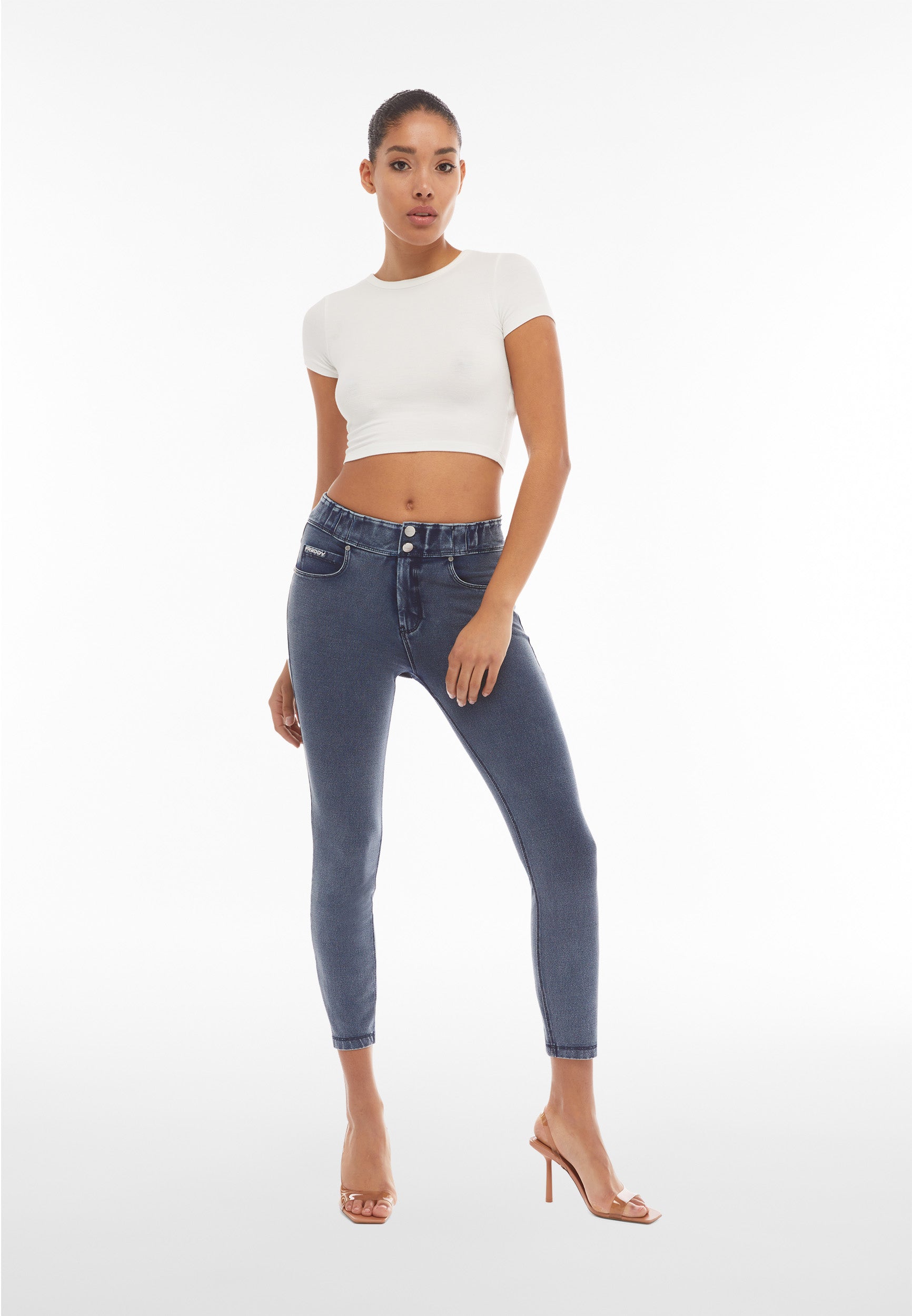 freddy-n-o-w-pantaloni-skinny-vita-media-jersey-effetto-denim image 2