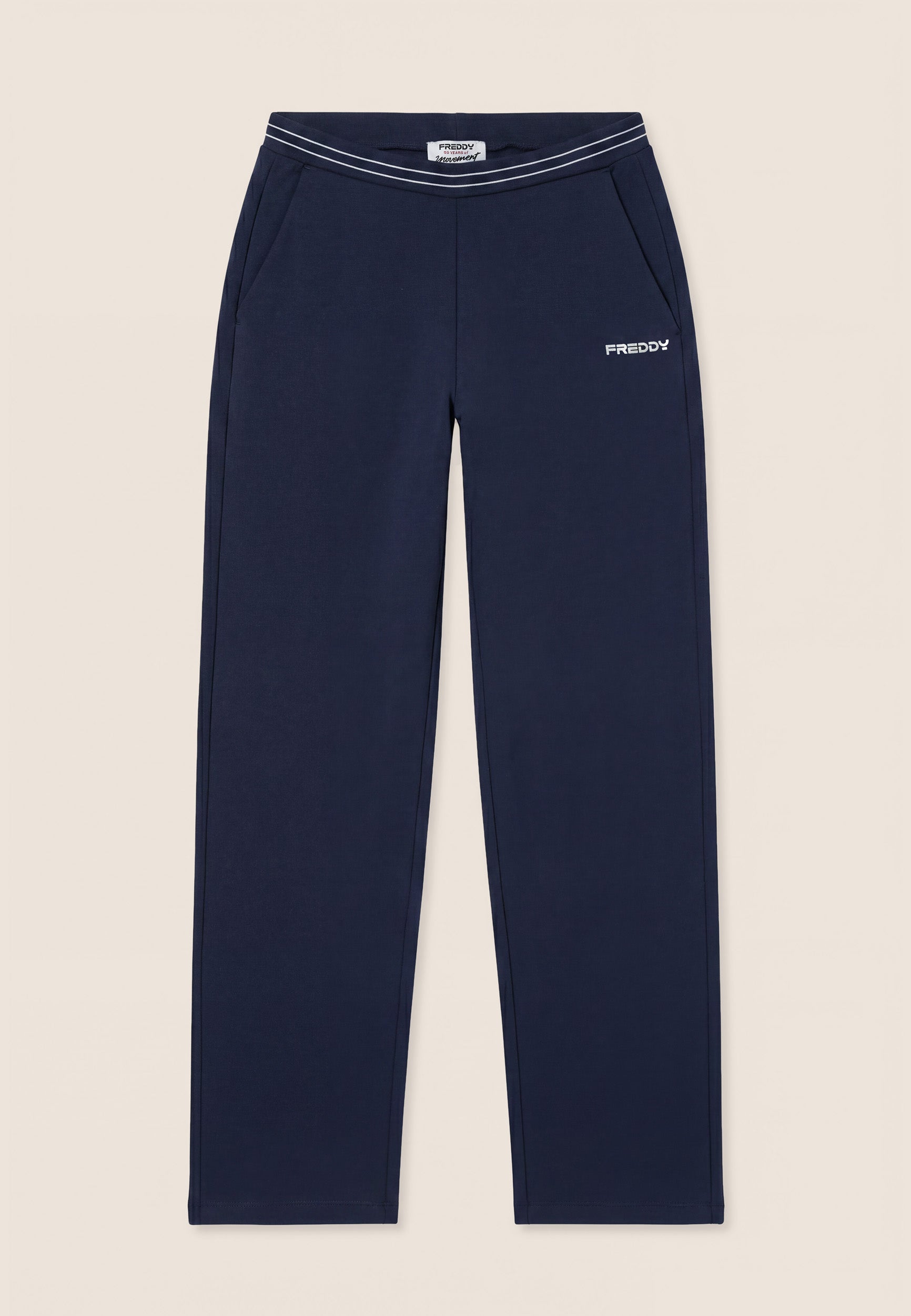 freddy-pantaloni-donna-gamba-dritta-con-elastico-logato-perlato-felpa-elasticizz image 1