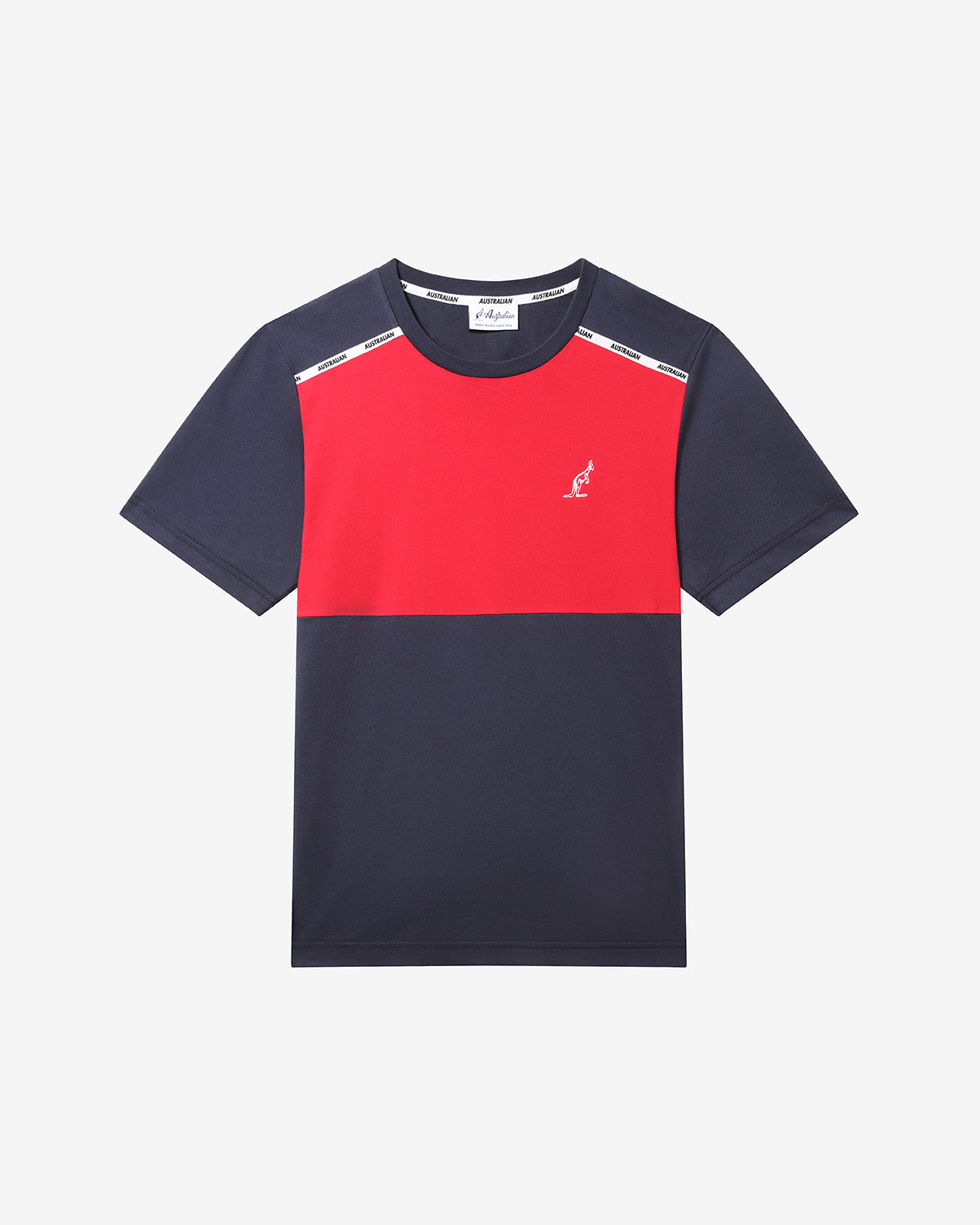 australian-tape-logo-t-shirt-maglietta-cotone-blu-navy image 5