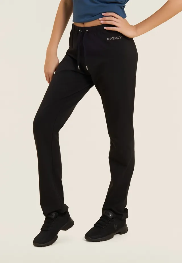 freddy-pantaloni-sportivi-regular-fit-gamba-dritta-in-jersey-cotone image 1