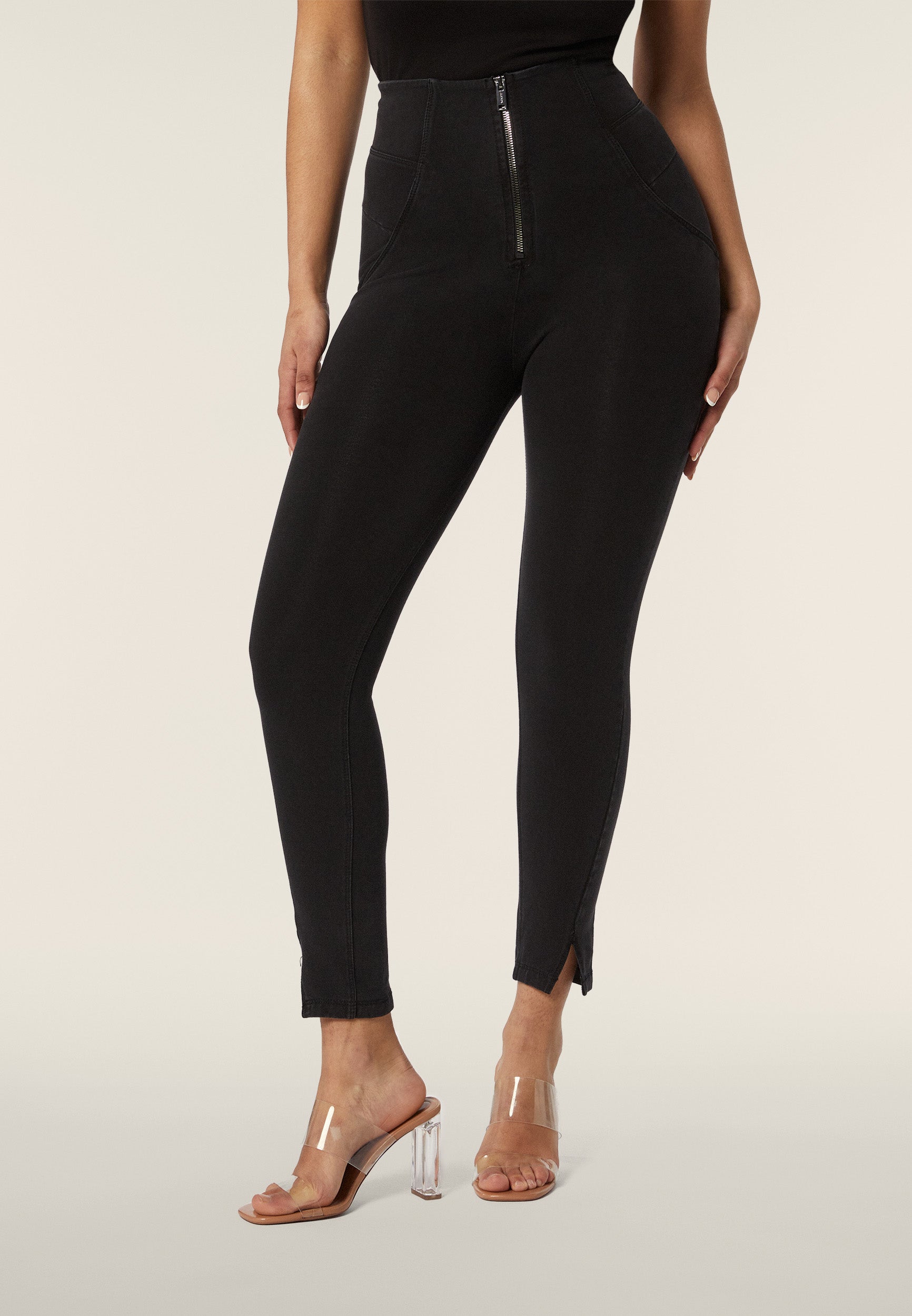 freddy-wr-up-jeggings-7-8-vita-altissima-effetto-denim-used-con-spacco image 2