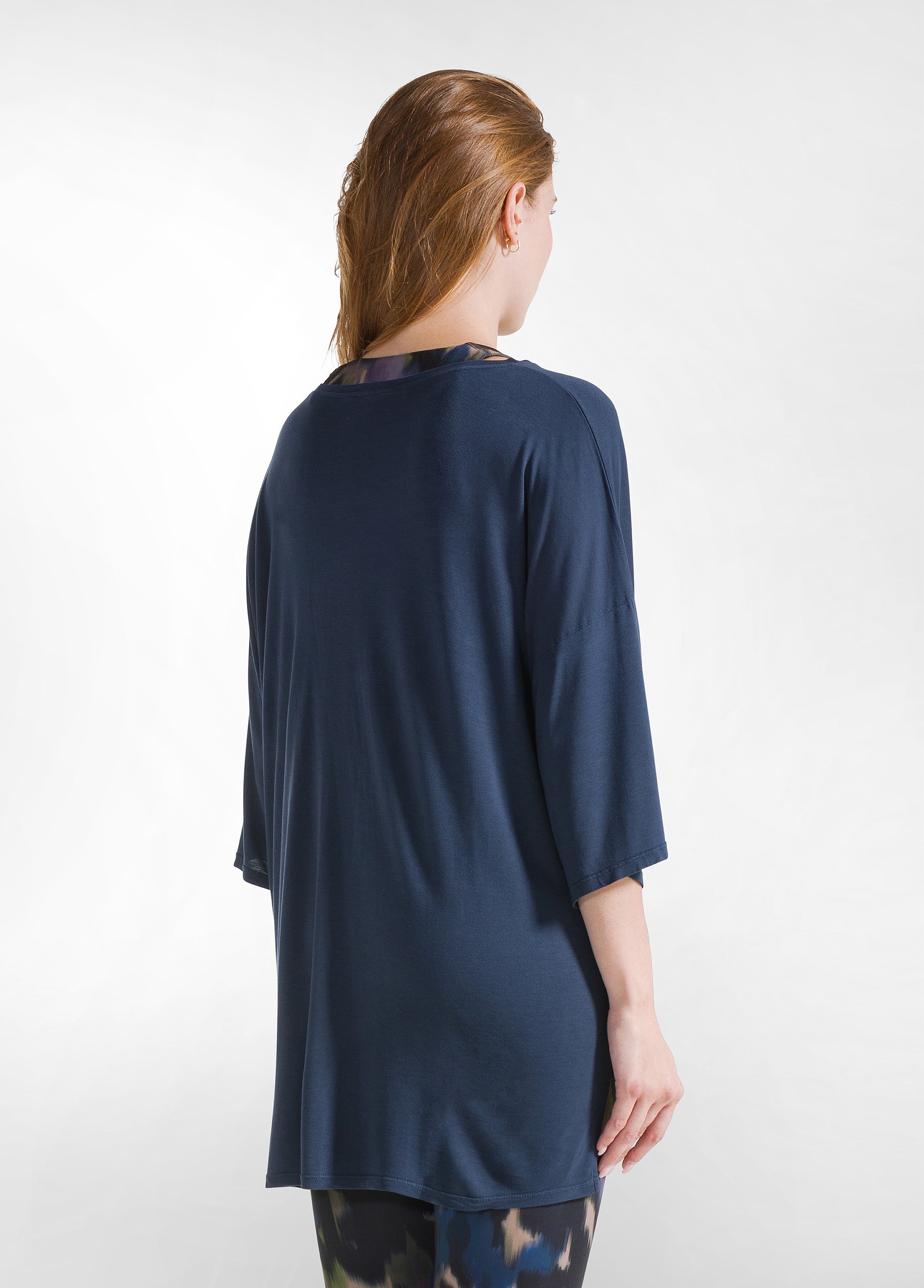 deha-t-shirt-maxi-in-viscosa-blu-ecovero image 2