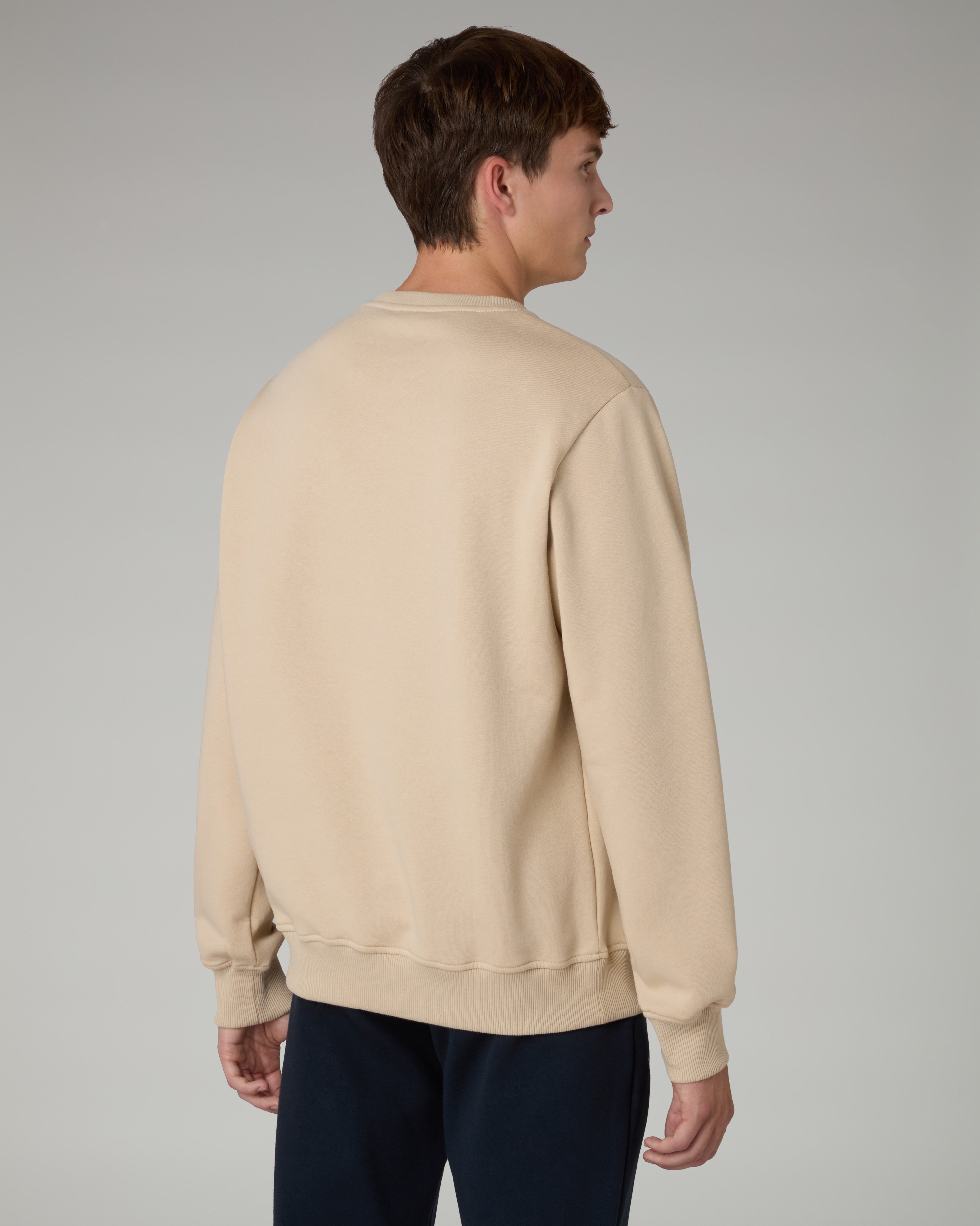 australian-tennis-club-crewneck-felpa-girocollo-sabbia-made-in-italy image 3