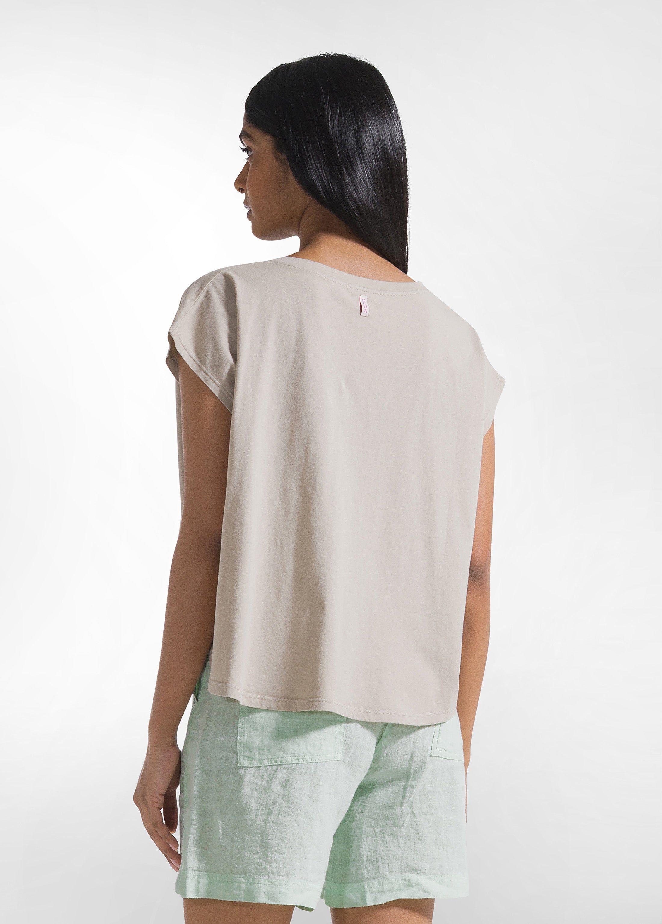 deha-t-shirt-loose-fit-in-jersey-organico-beige image 2