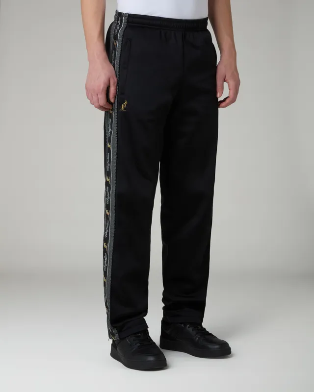 australian-black-tape-track-pants-pantalone-tuta-in-acetato-nero-made-in-italy image 1