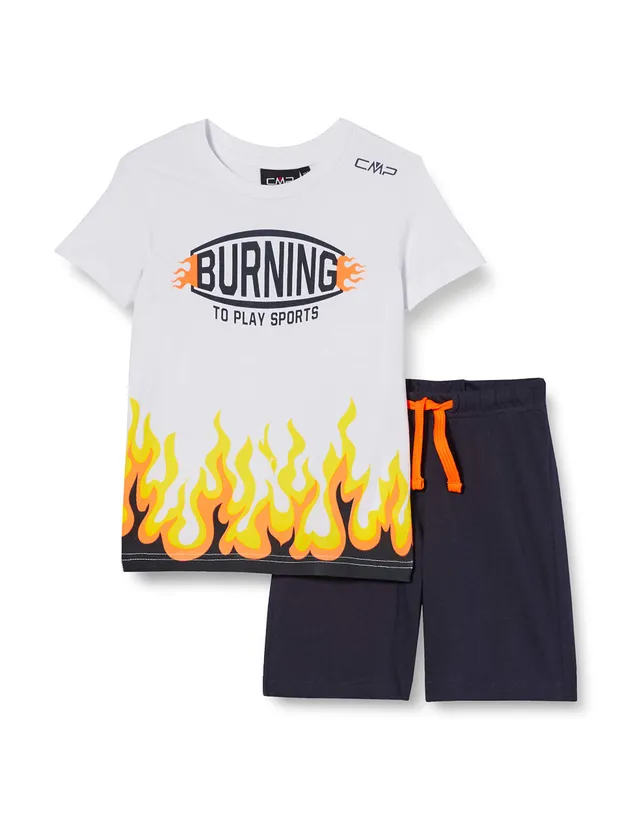 cmp-30d8258-set-sportivo-da-bambino-bianco-maglietta-pantaloncini image 1