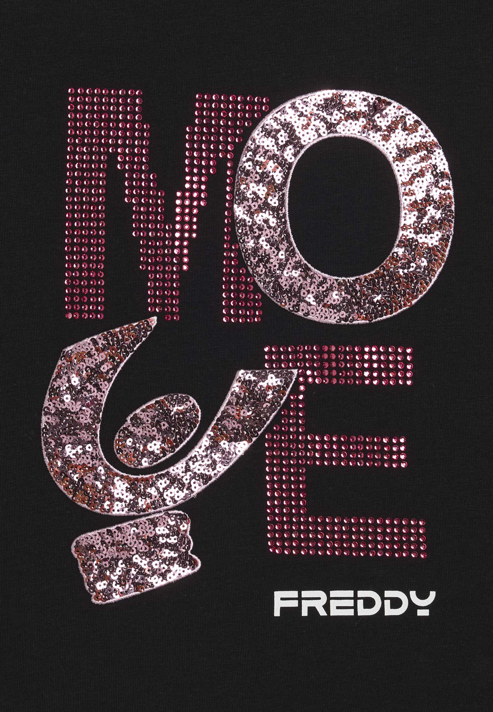 freddy-t-shirt-junior-cropped-move-con-strass-e-paillettes image 3