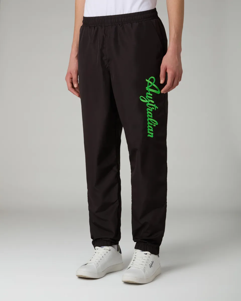 australian-logo-smash-pantalone-sportivo-nero-foderato image 1
