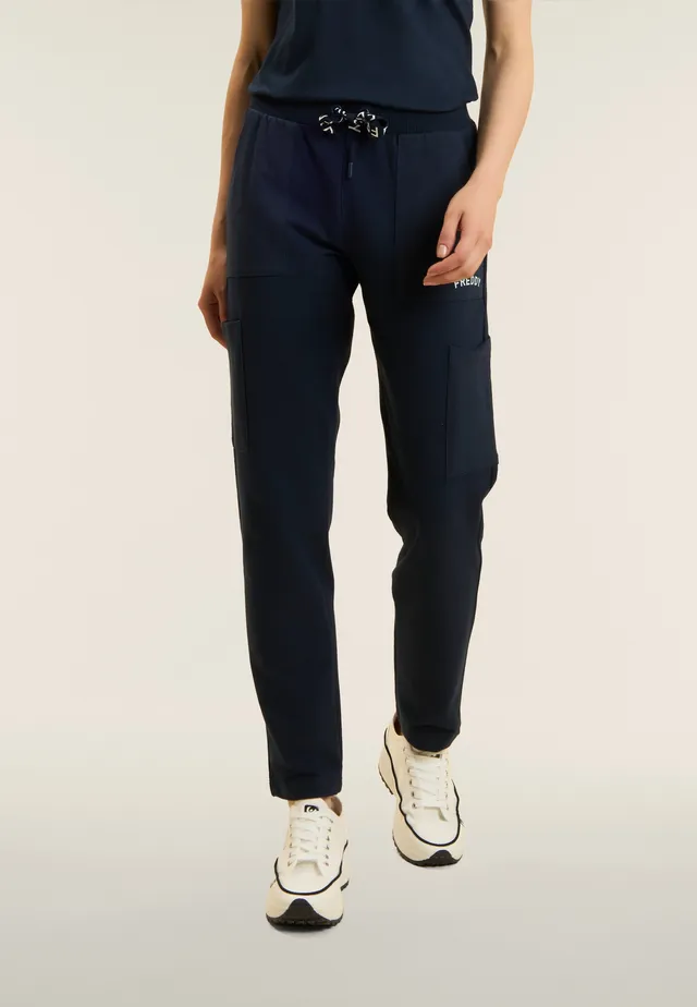 freddy-pantaloni-regular-french-terry-con-tasche-applicate-e-logo-glitter image 1