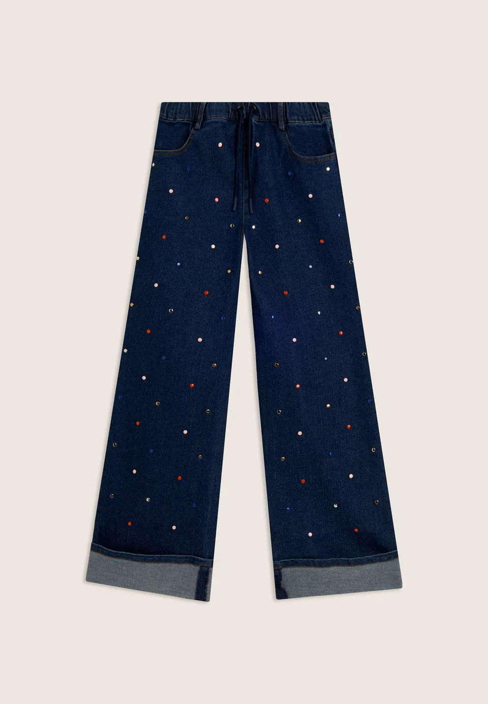freddy-jeans-junior-flare-gamba-ampia-con-strass-multicolore image 1