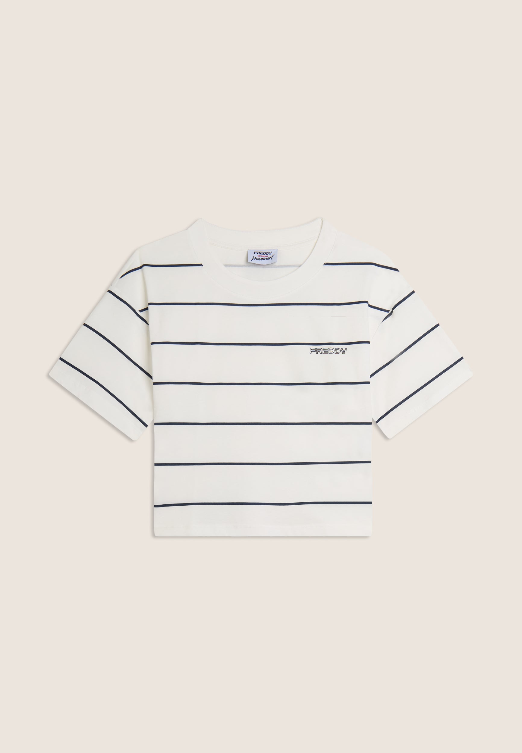 freddy-t-shirt-cropped-donna-maniche-ampie-a-righe image 8