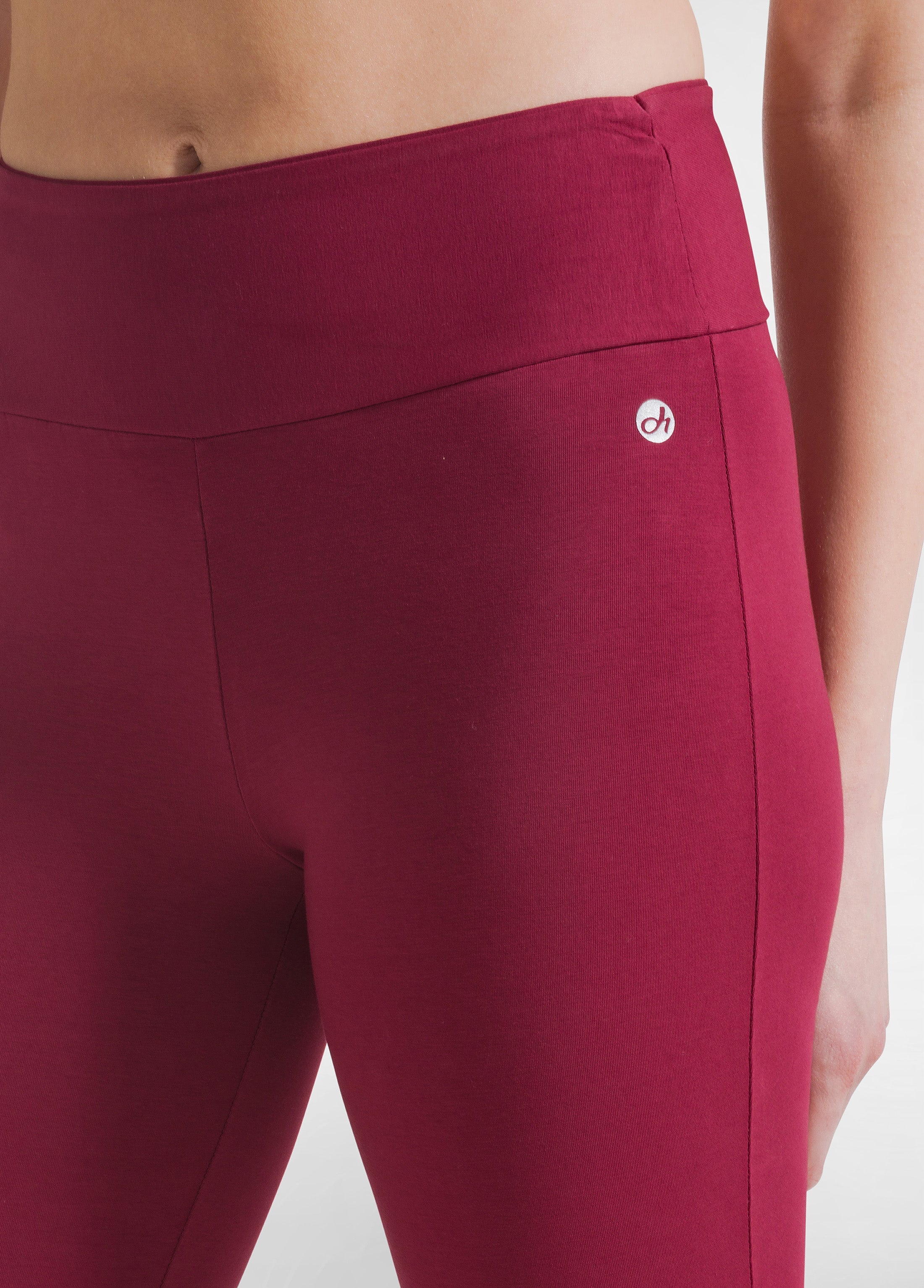 deha-pantaloni-jazz-jersey-stretch-tinta-unita-rossi image 4