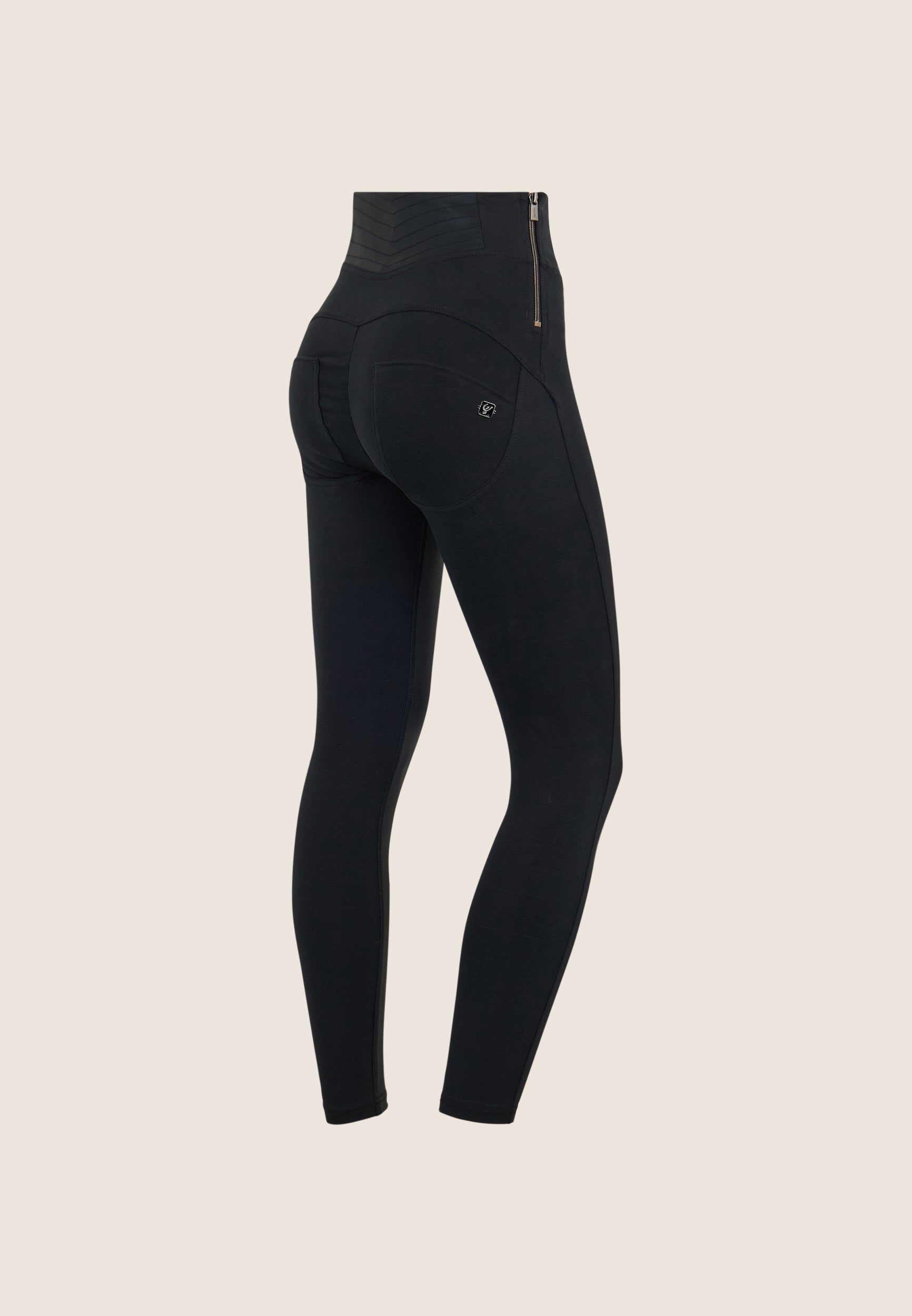 freddy-pantaloni-wr-up-superskinny-7-8-vita-alta-con-tessuti-a-contrasto image 7