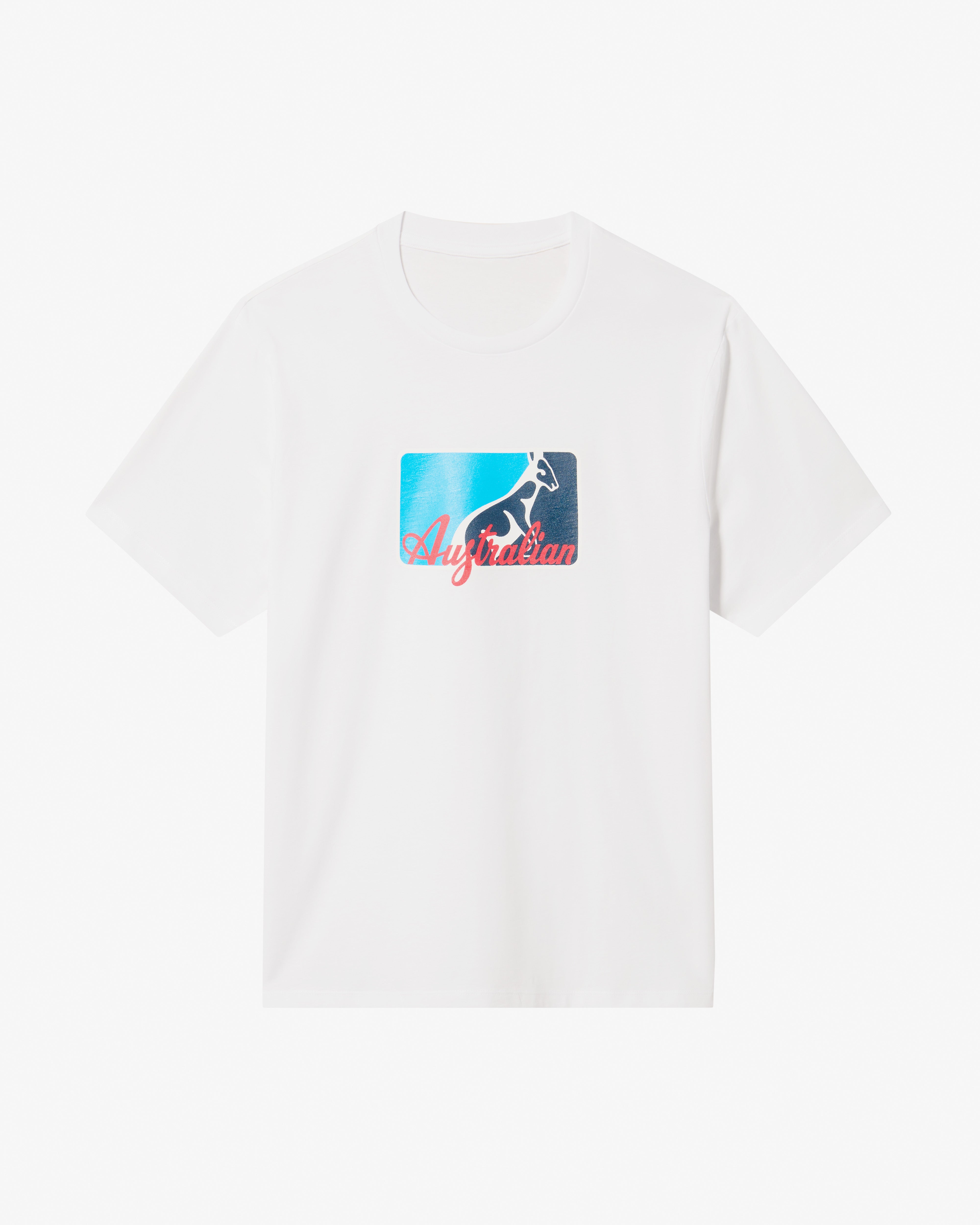 australian-league-t-shirt-cotone-bianca-con-stampa-petto-regular-fit image 4