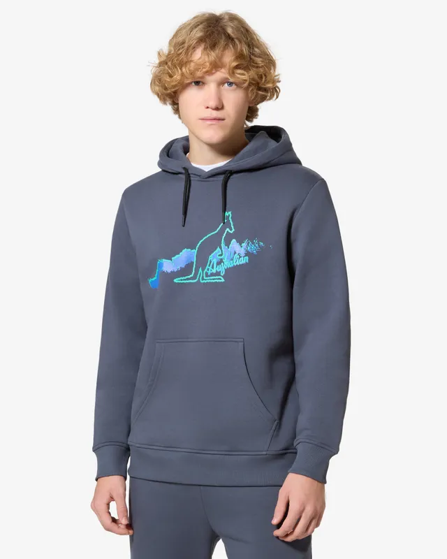 australian-road-hoodie-archive-grigio-titanio-felpa-con-cappuccio image 1