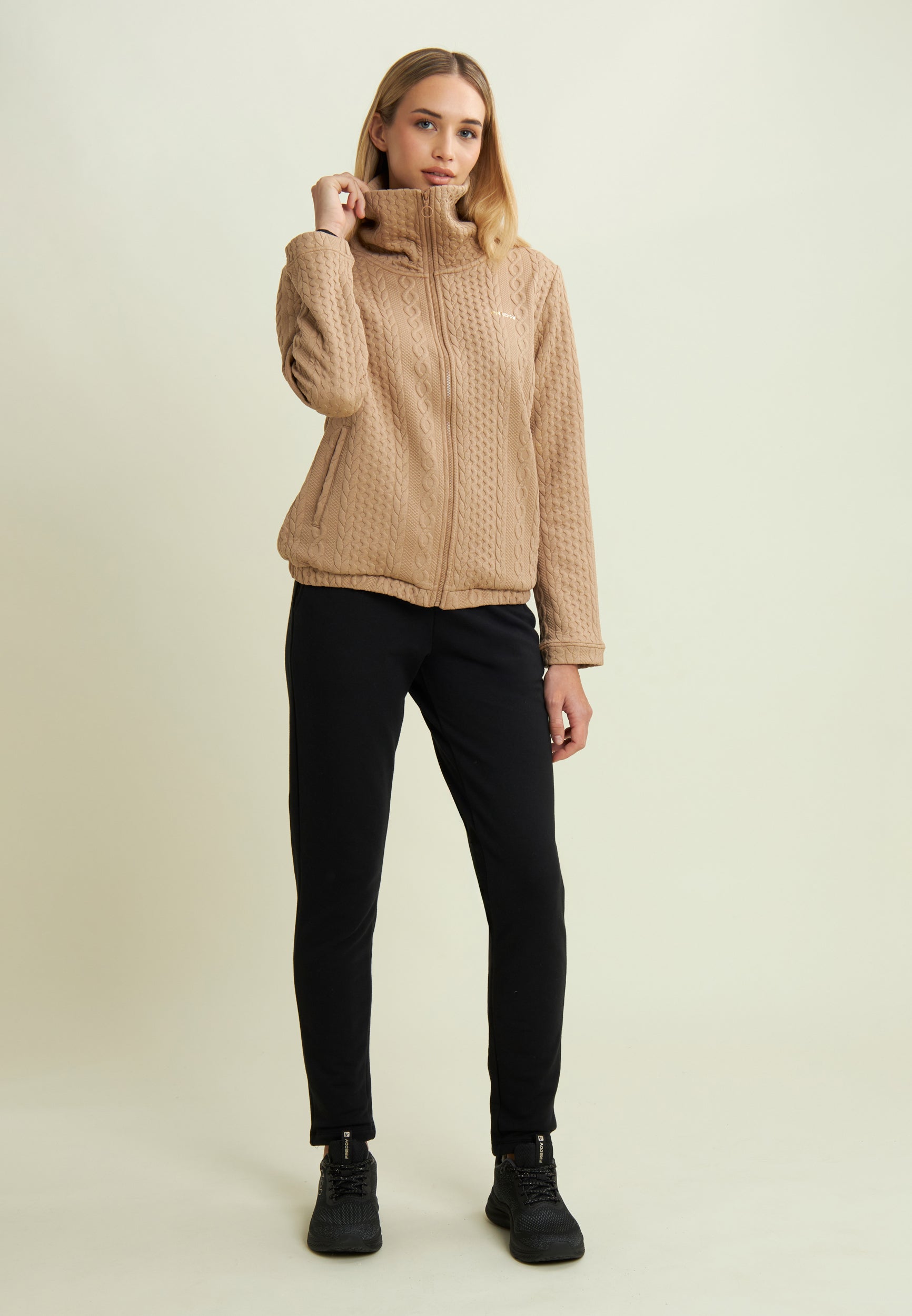 freddy-felpa-full-zip-tecnica-doppio-a-trecce-felpa-donna image 2