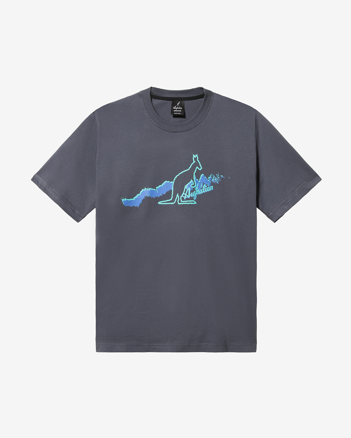 australian-road-t-shirt-archive-maglietta-in-cotone-grigio-titanio image 4