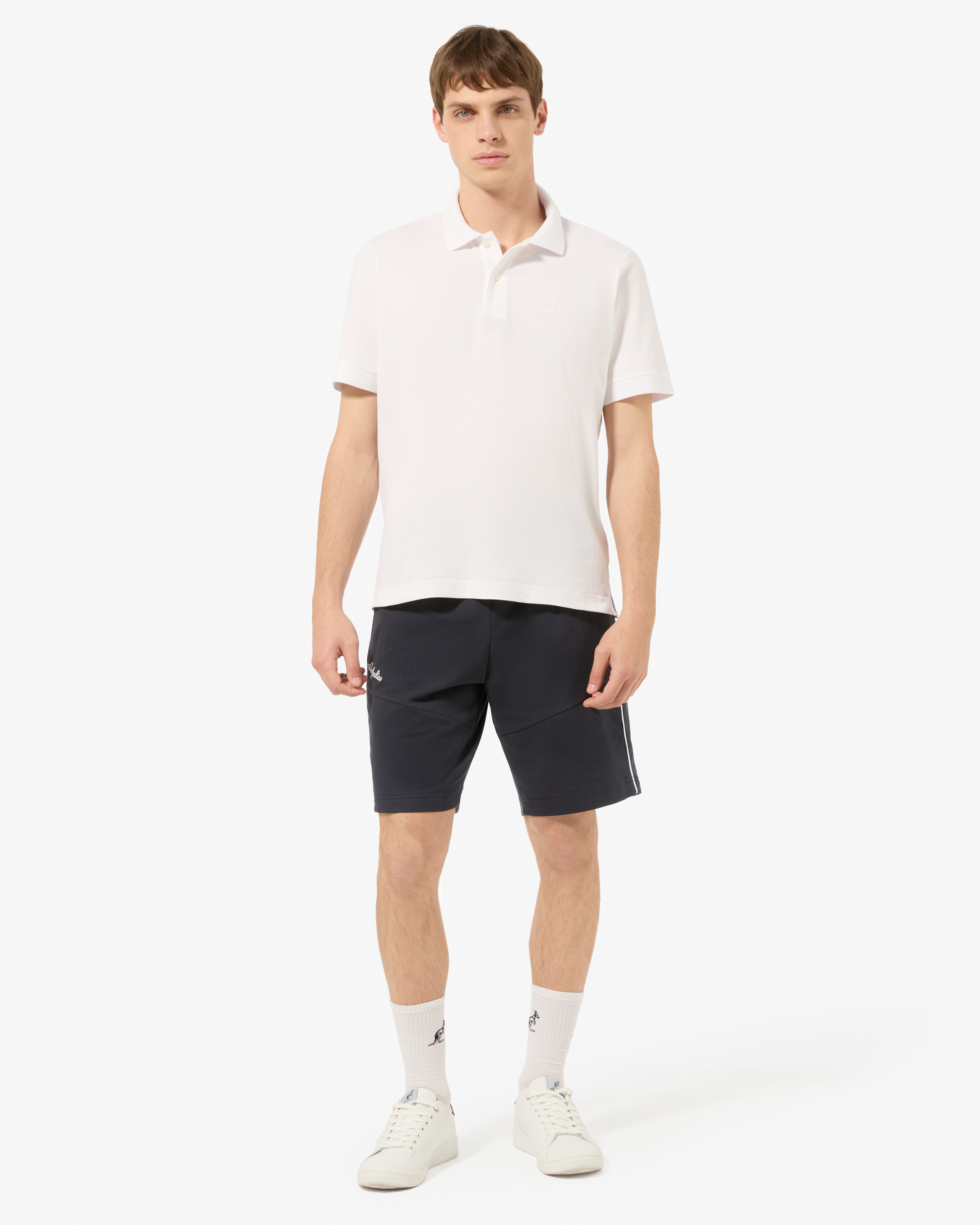 australian-easy-polo-shirt-polo-piquet-elasticizzato-bianca image 3