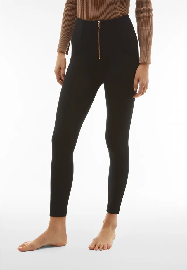 freddy-wr-up-pantaloni-vita-alta-con-zip-e-cucitura-centrale image 1