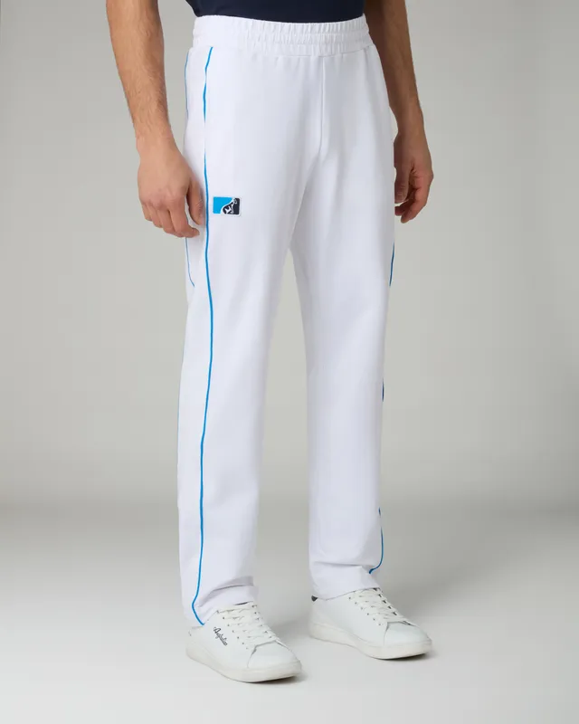 australian-league-track-pant-pantalone-felpa-bianco-con-piping image 1