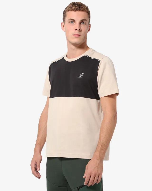 australian-tape-logo-t-shirt-t-shirt-cotone-uomo-sabbia image 1