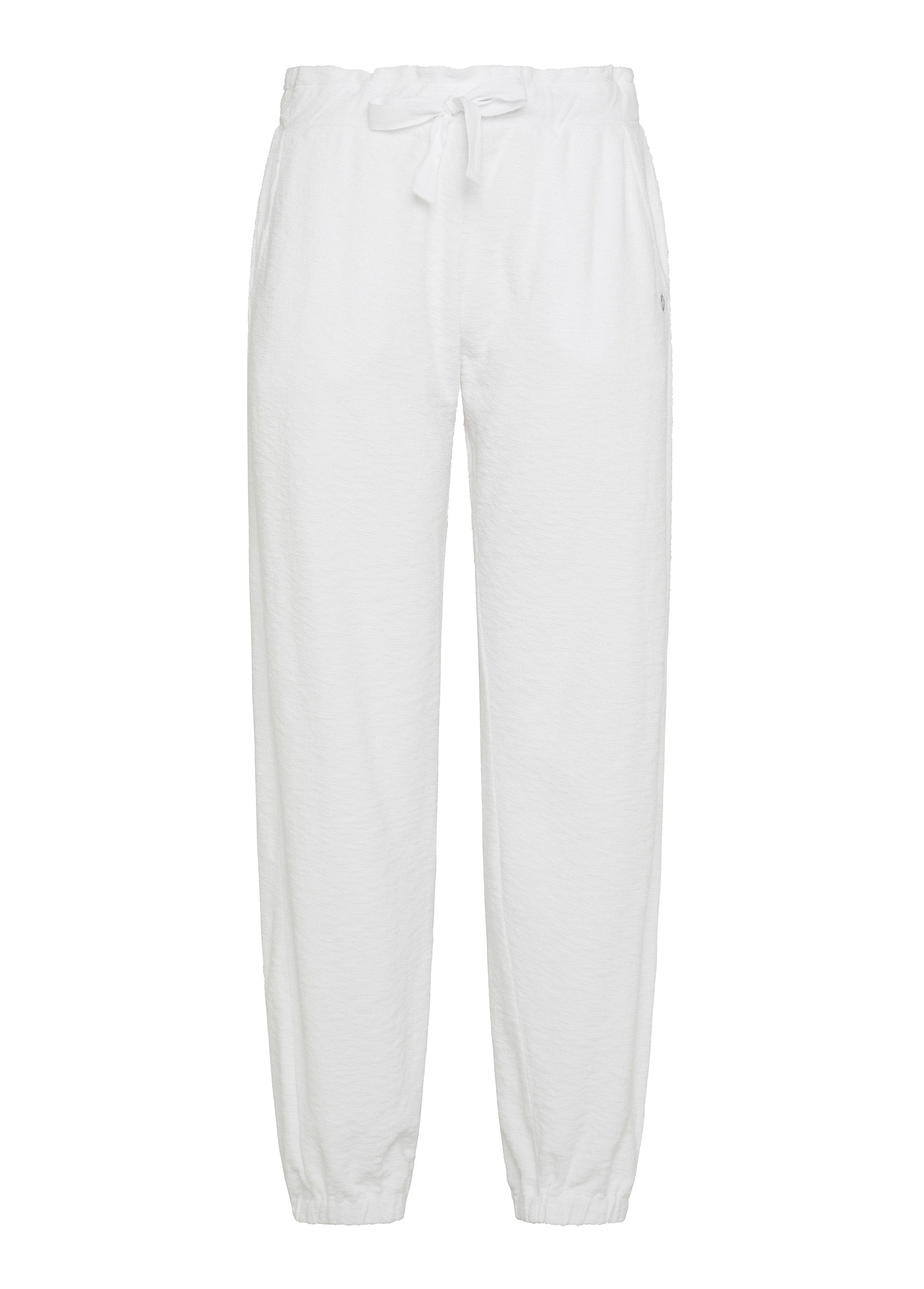deha-pantaloni-jogger-in-spugna-bianco-a00436-in-cotone image 5