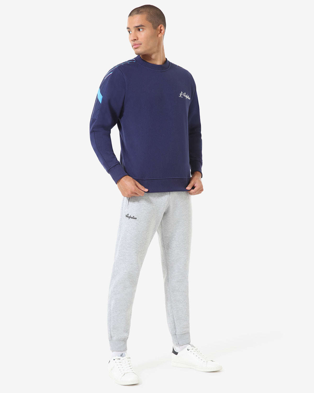 australian-rib-cuff-pant-pantalone-felpa-slim-grigio-melange image 2