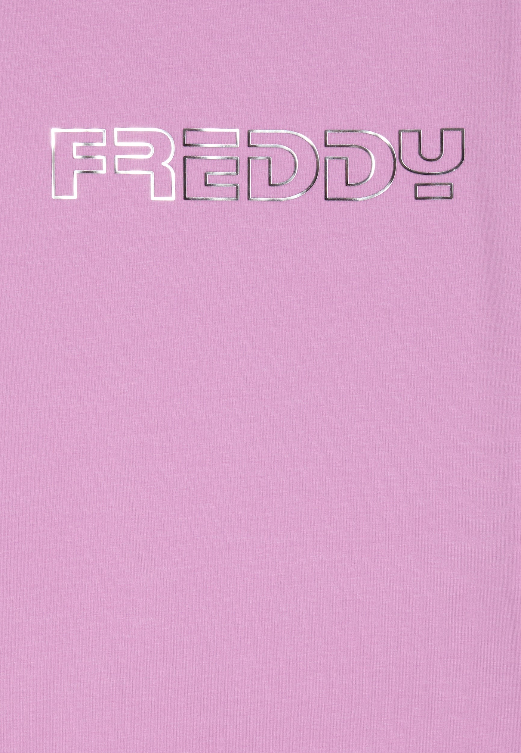freddy-t-shirt-bambina-regular-fit-in-cotone-con-logo-argento image 3