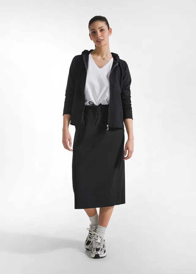 deha-gonna-a-matita-in-popline-elasticizzato-nera-gonna-donna image 1