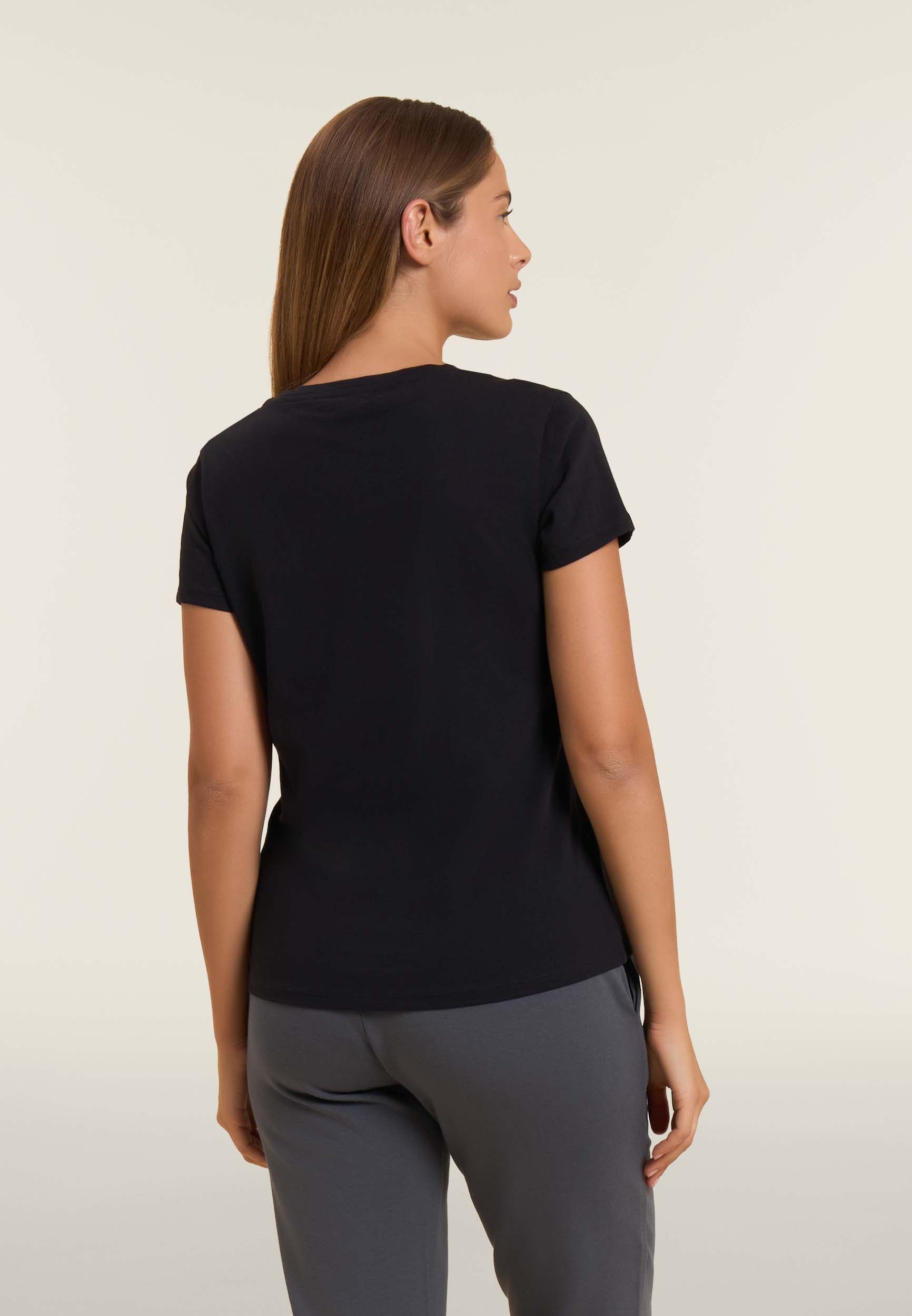freddy-t-shirt-cotone-supima-logo-paillettes-bicolore image 3