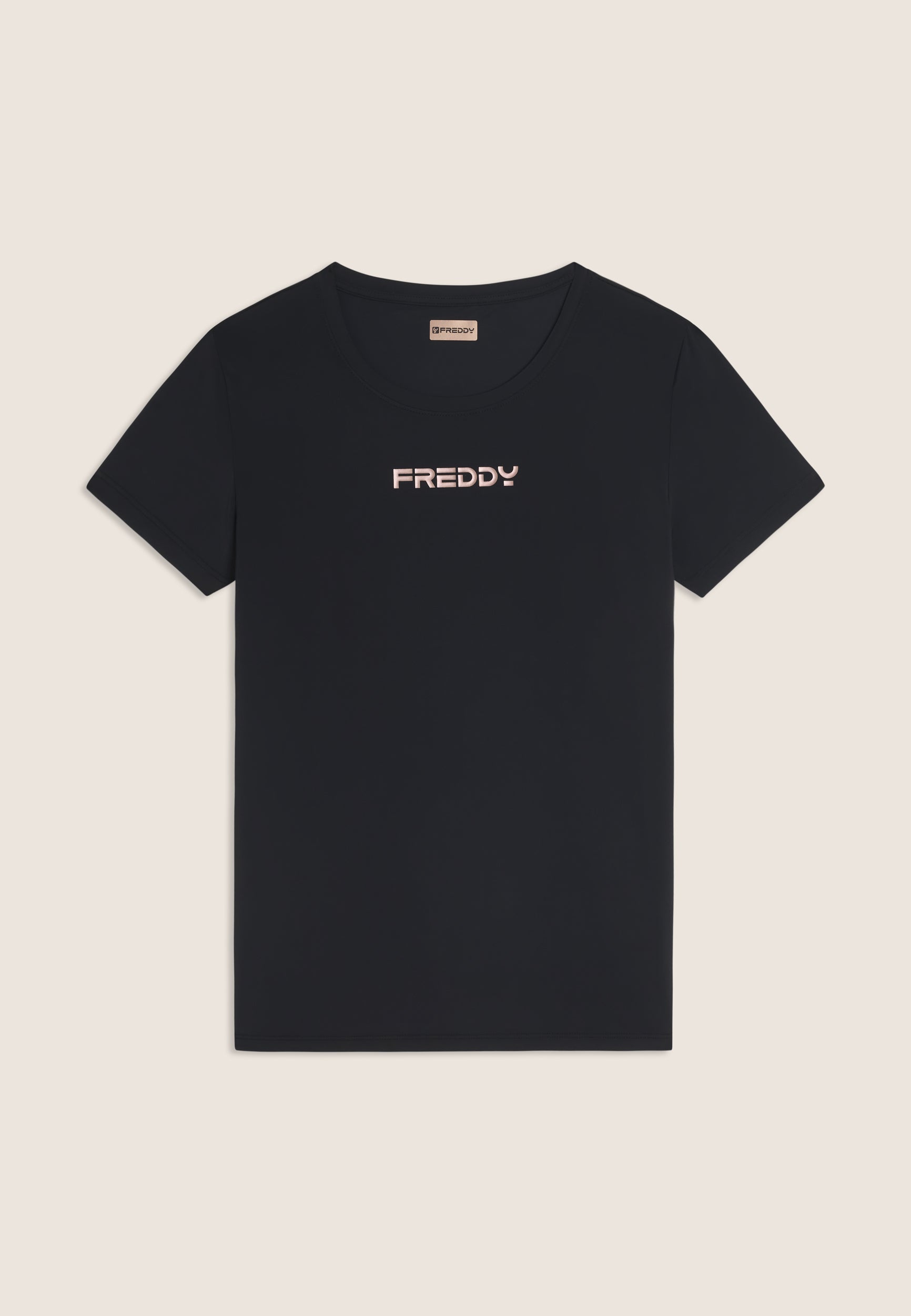 freddy-t-shirt-regular-in-tessuto-tecnico-leggero-oro-rosa image 8
